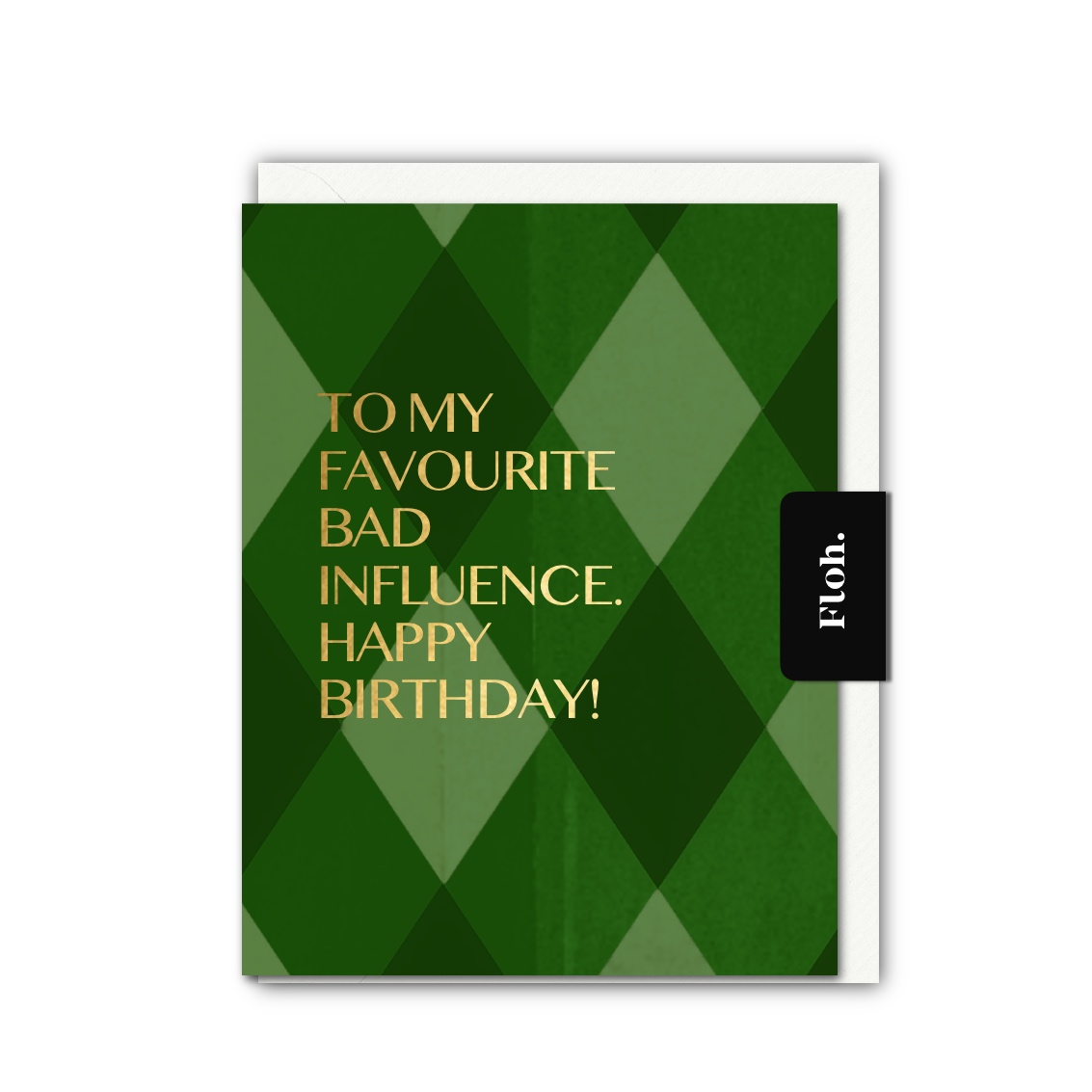 Picture of Favourite Bad Influence (Harlequin) Card (Cello-Fr