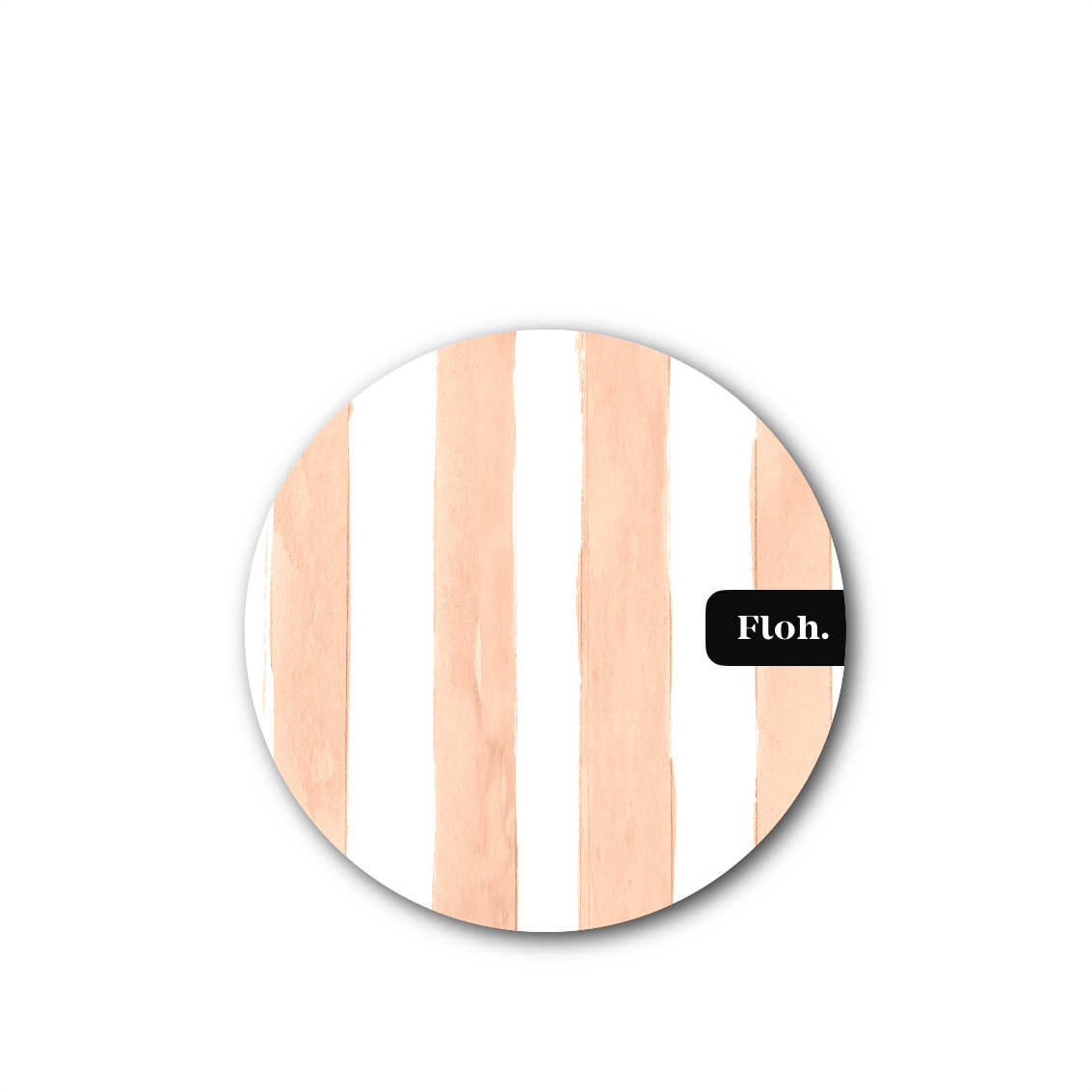 Picture of Peach (Stripes) Round Coaster