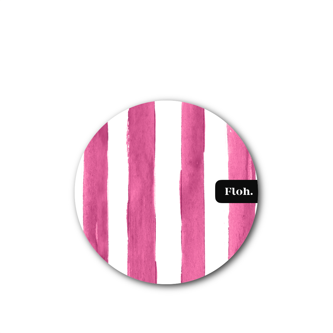 Picture of Raspberry (Stripes) Round Coaster