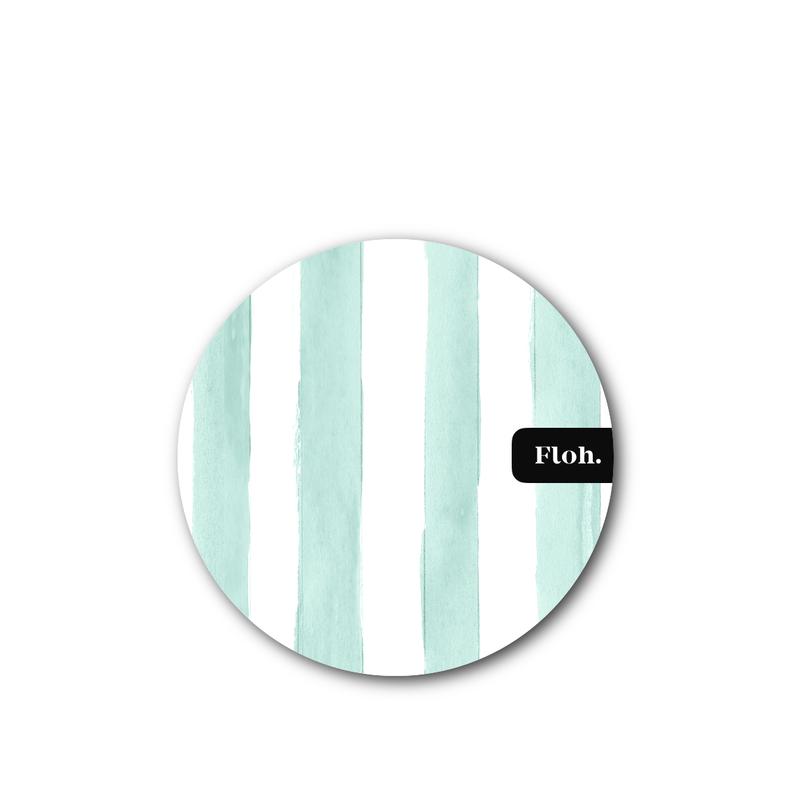 Picture of Mint (Stripes) Round Coaster