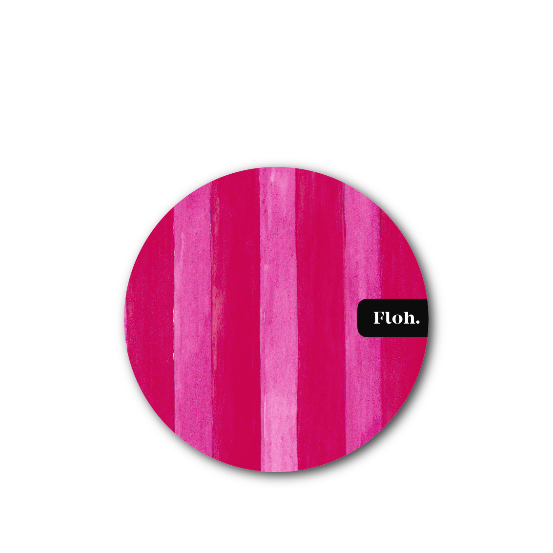 Picture of Raspberry & Cherry (Stripes) Round Coaster