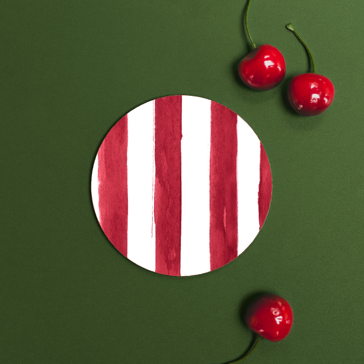 Picture of Crimson (Stripes) Round Coaster
