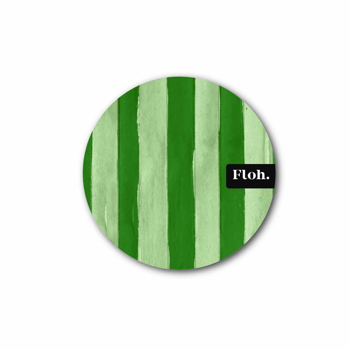 Picture of Fern & Moss Green (Stripes) Round Coaster