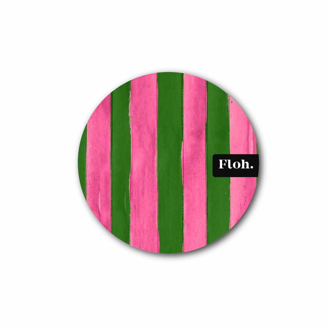 Picture of Watermelon & Kiwi (Stripes) Round Coaster