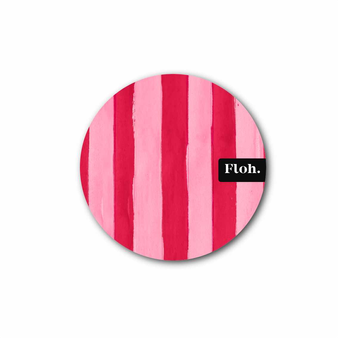Picture of Strawberry Sorbet (Stripes) Round Coaster
