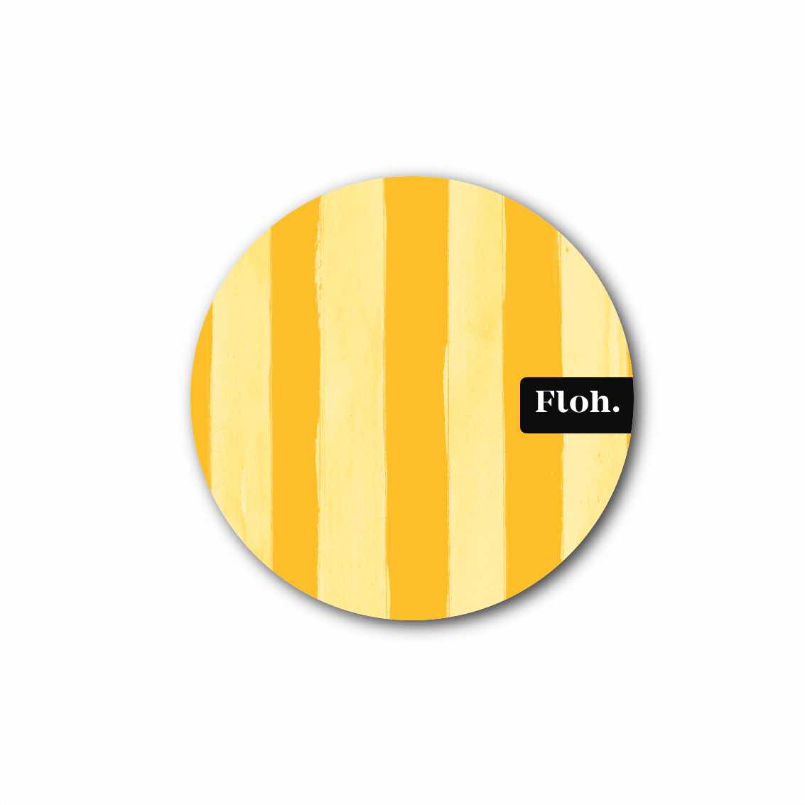 Picture of Buttercup Yellow (Stripes) Round Coaster