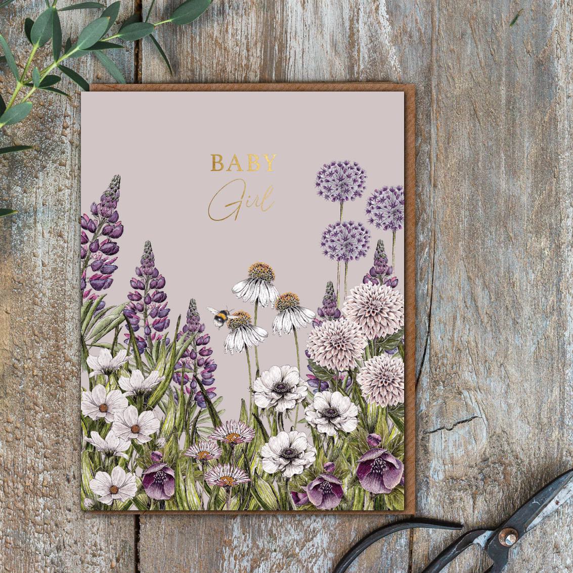 Picture of Baby Girl Card (Cello-Free)