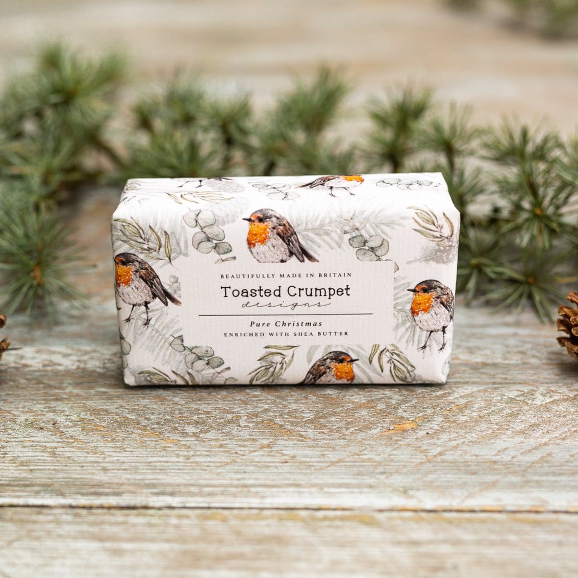 Picture of Pure Christmas (Robin & Eucalyptus Pure) 190g Soap