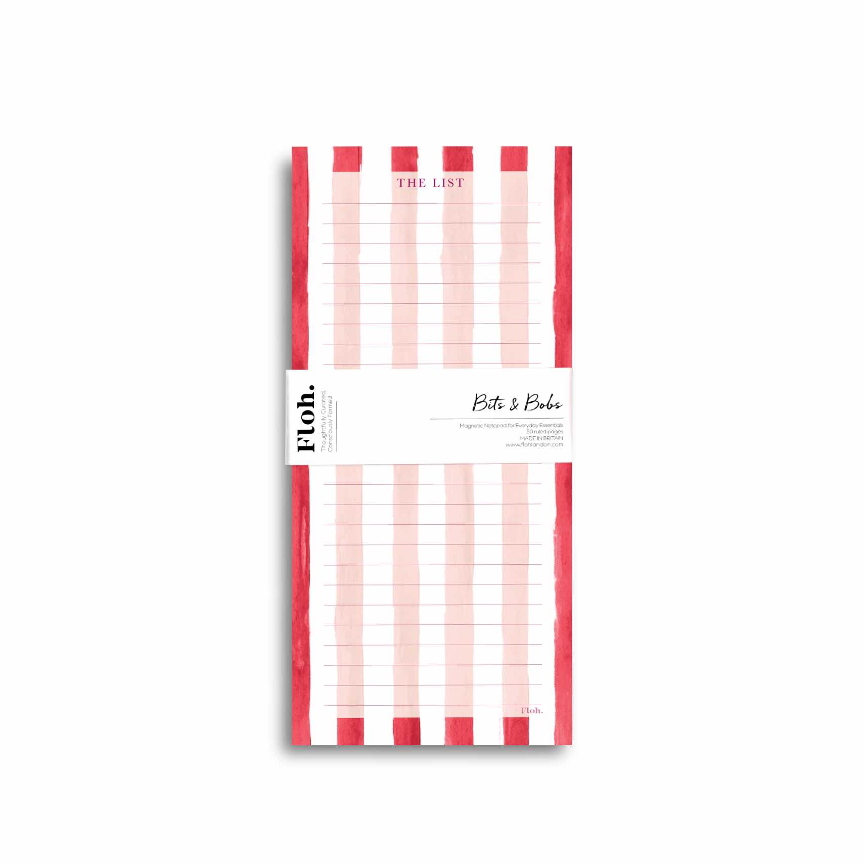 Picture of Crimson (Stripes) Magnetic Shopping List