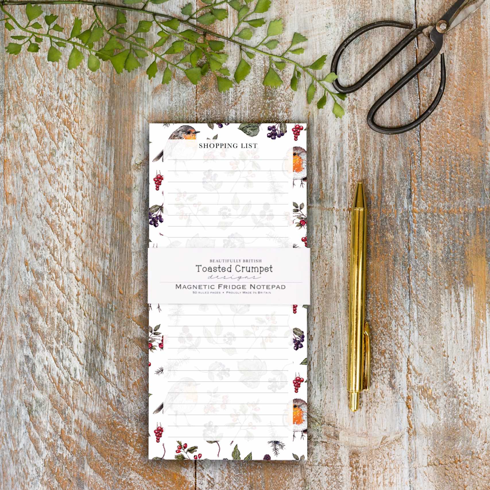 Picture of Hedgerow Robin (Pure) Magnetic Shopping List