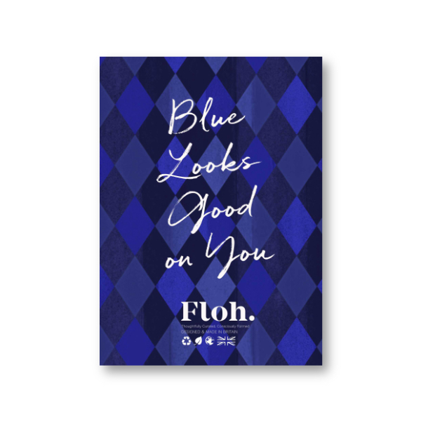 Picture of Blue Looks Good on You (Blue Harlequin) A6 Strut