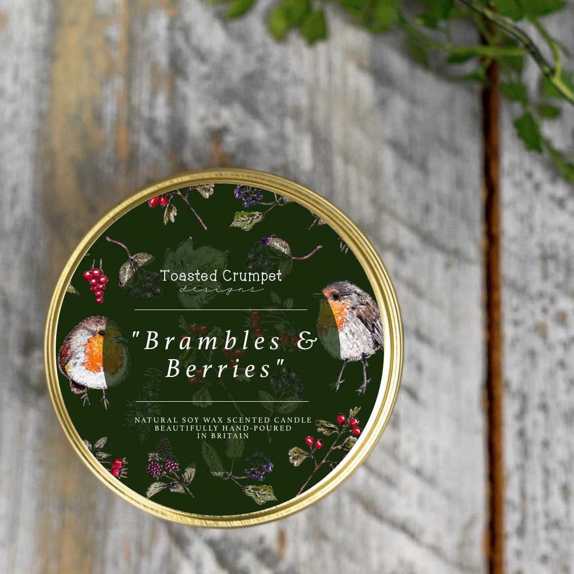 Picture of Brambles & Berries Candle in a Matt Gold Tin