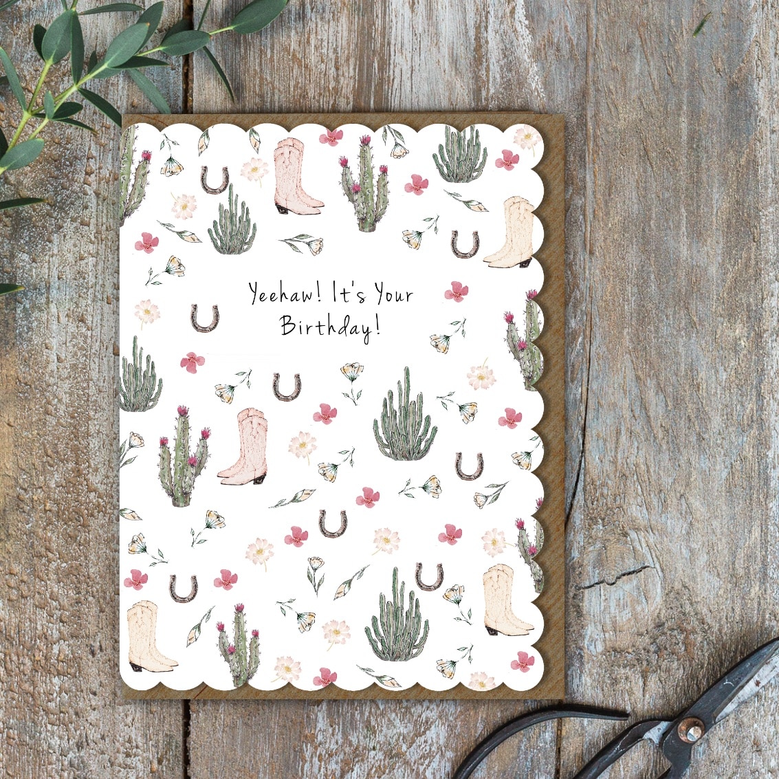 Picture of Yeehaw! It’s Your Birthday! Card (Cello-Free)