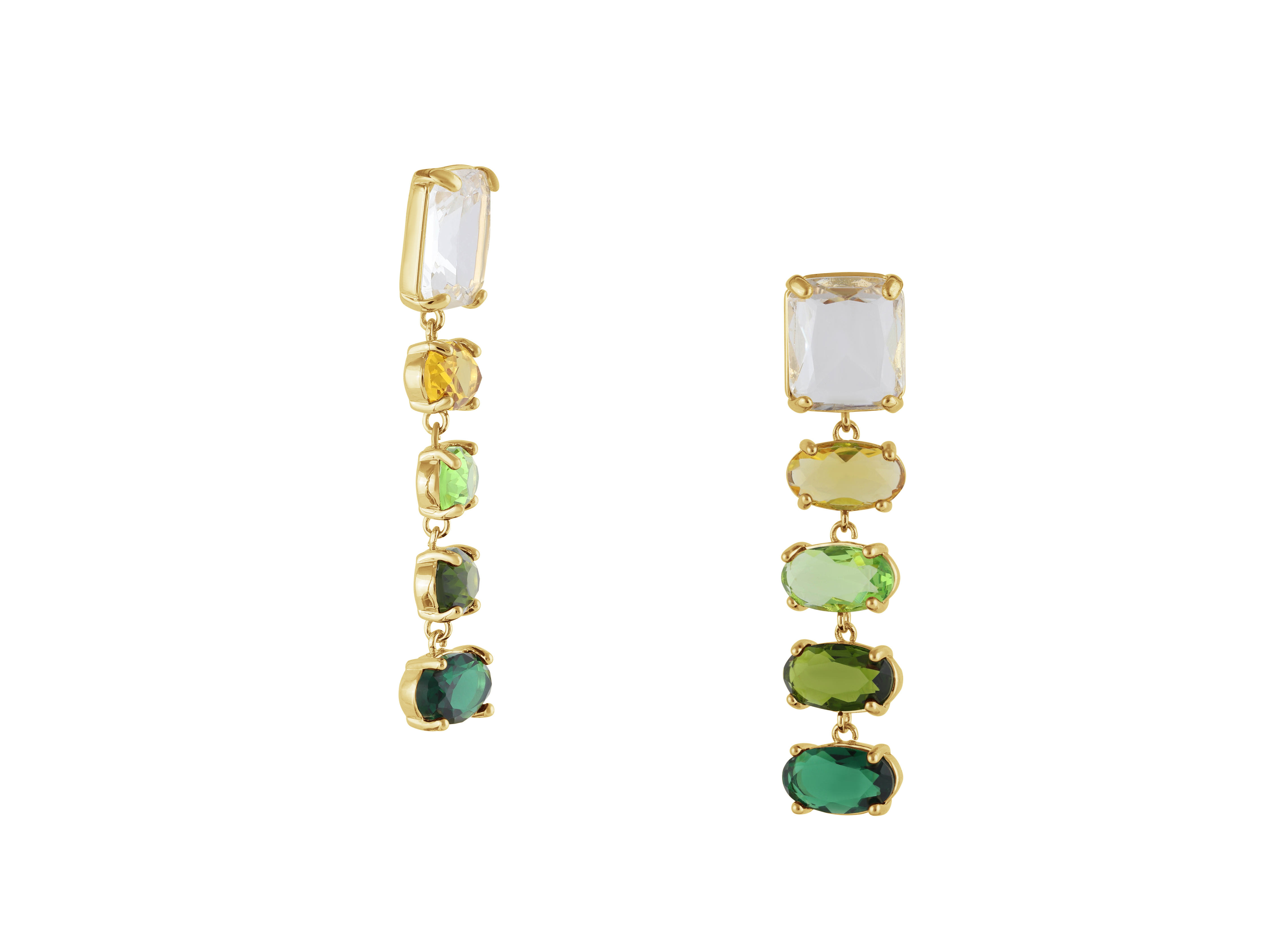 Picture of Green  Zadie Allure Stone Cut Luxe Earrings