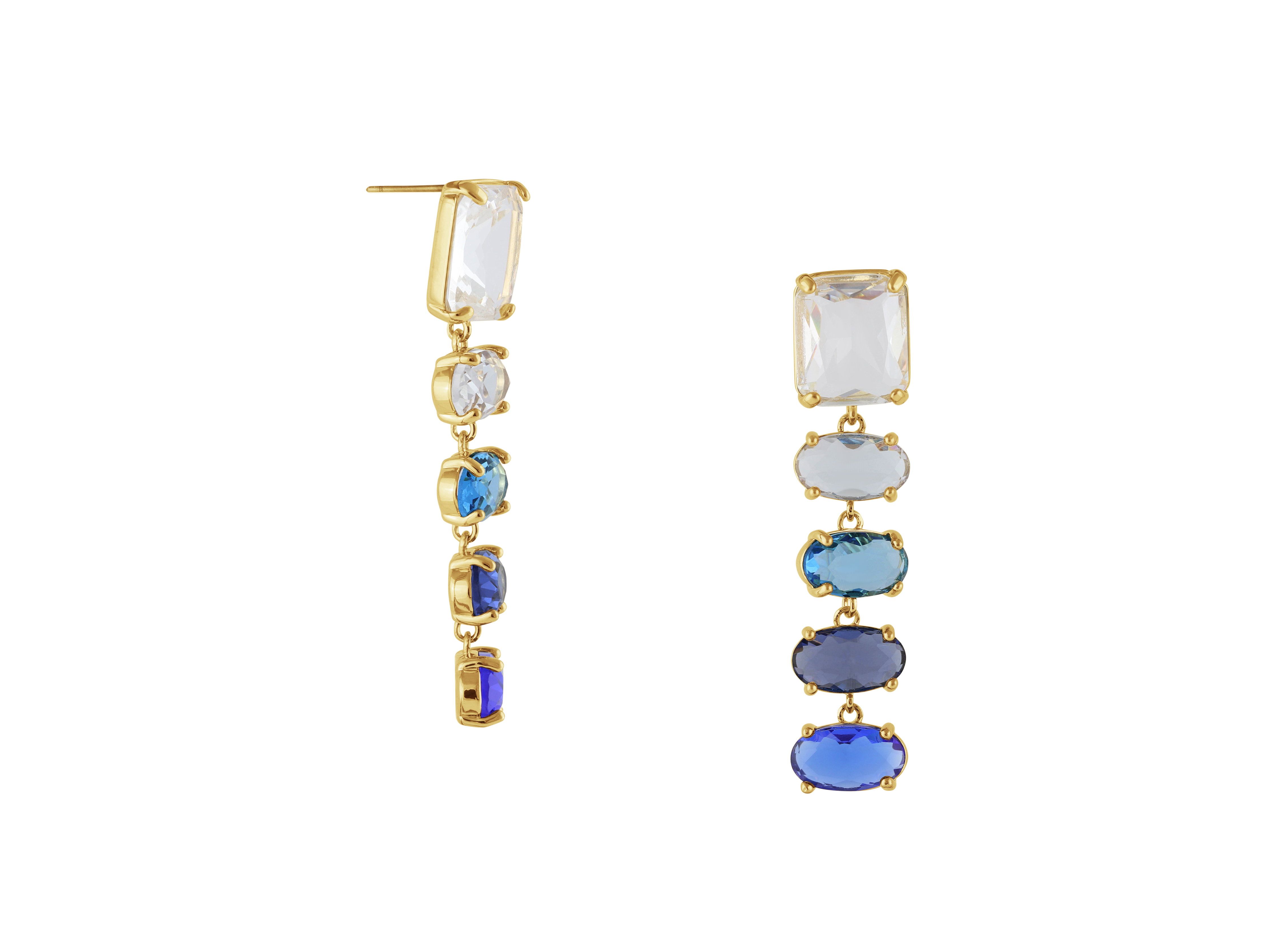 Picture of Blue Zadie Allure Stone Cut Luxe Earrings
