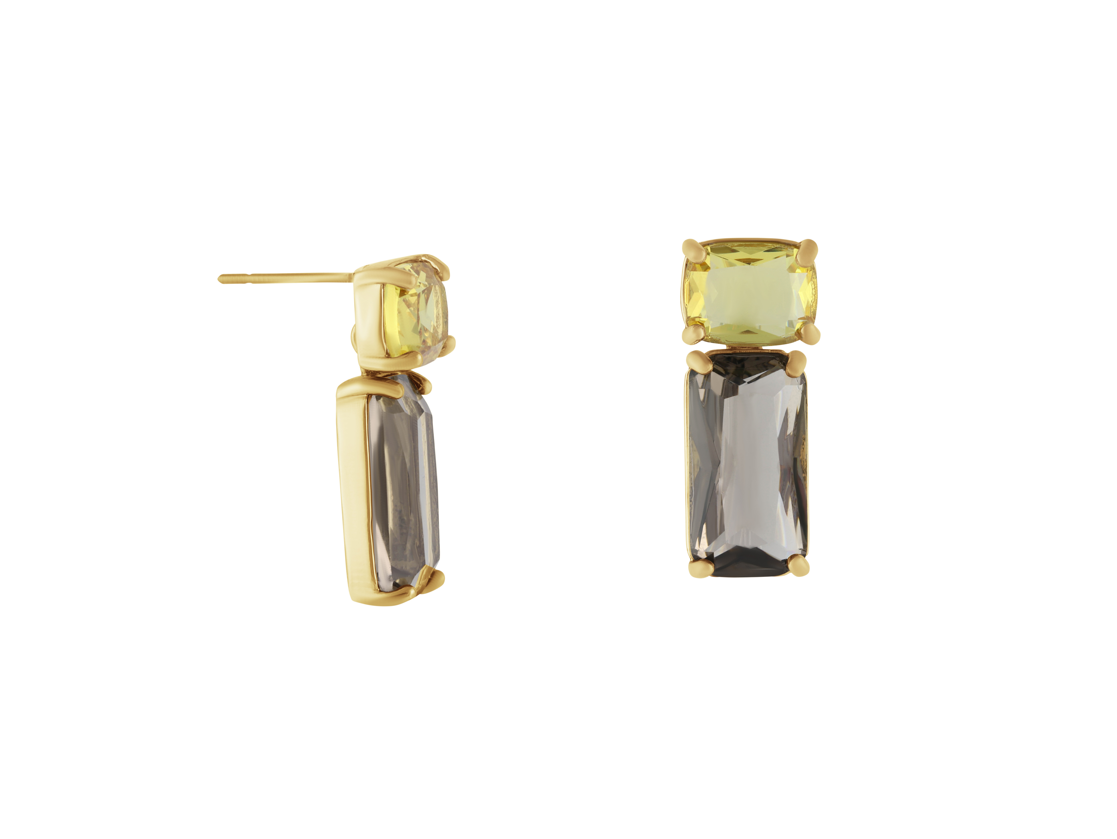 Picture of Yellow Brown  Kim Allure Stone Cut Luxe Earrings