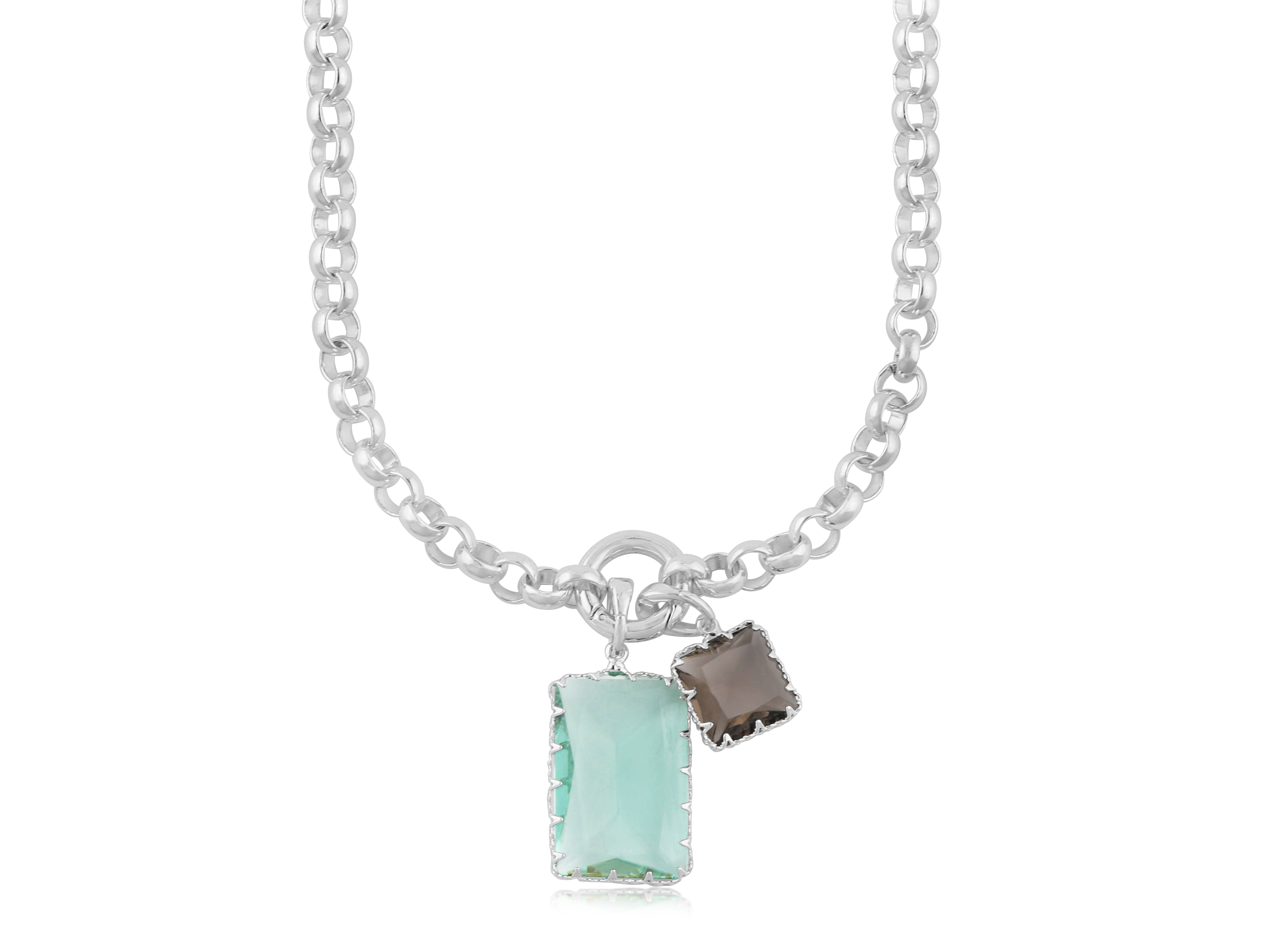Picture of Silver/Blue/Brown Cosette Alure 2 Baguette Plated
