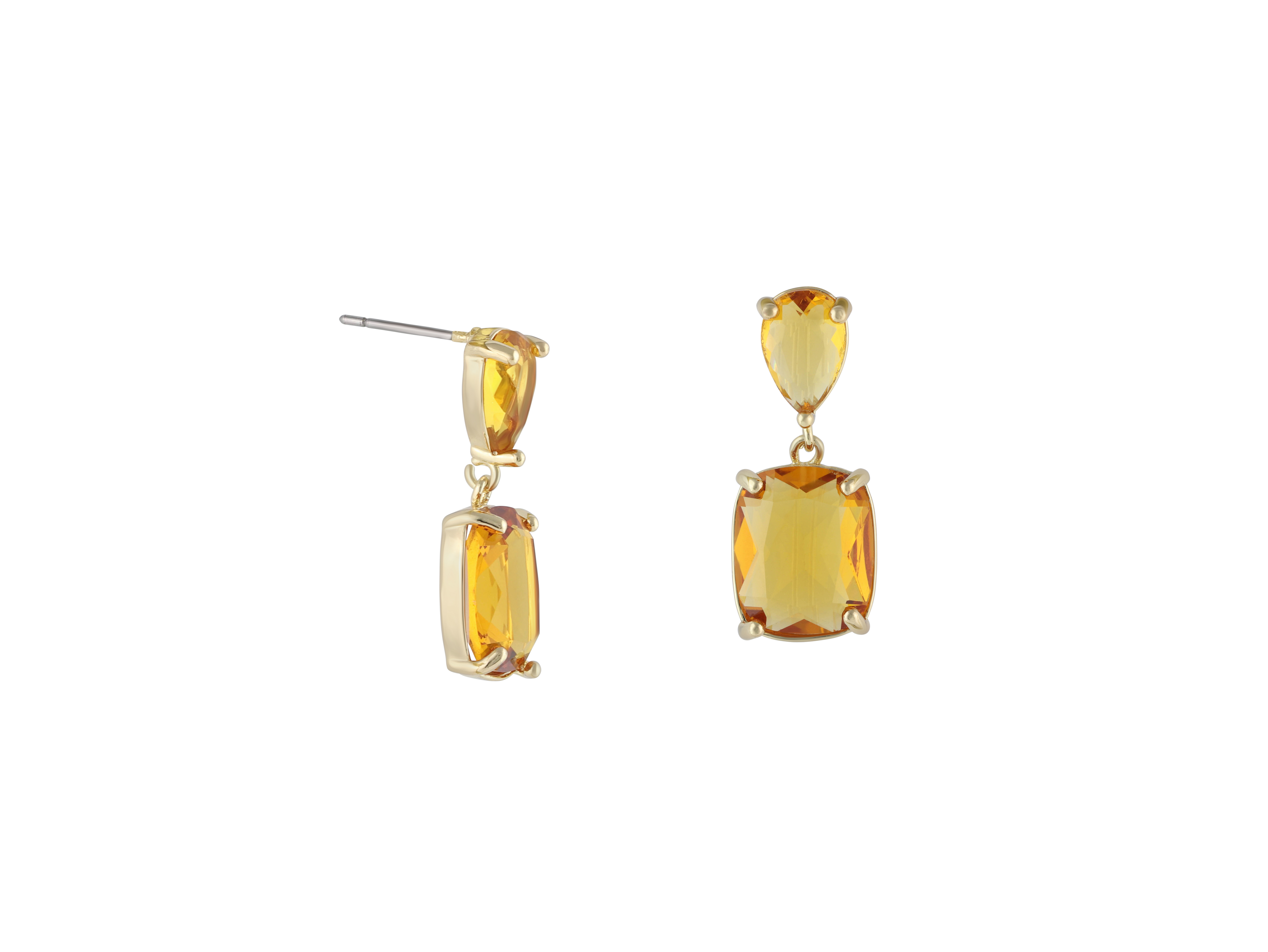 Picture of GOLD/TOPAZ Alix Allure Stone Cut Luxe Earrings