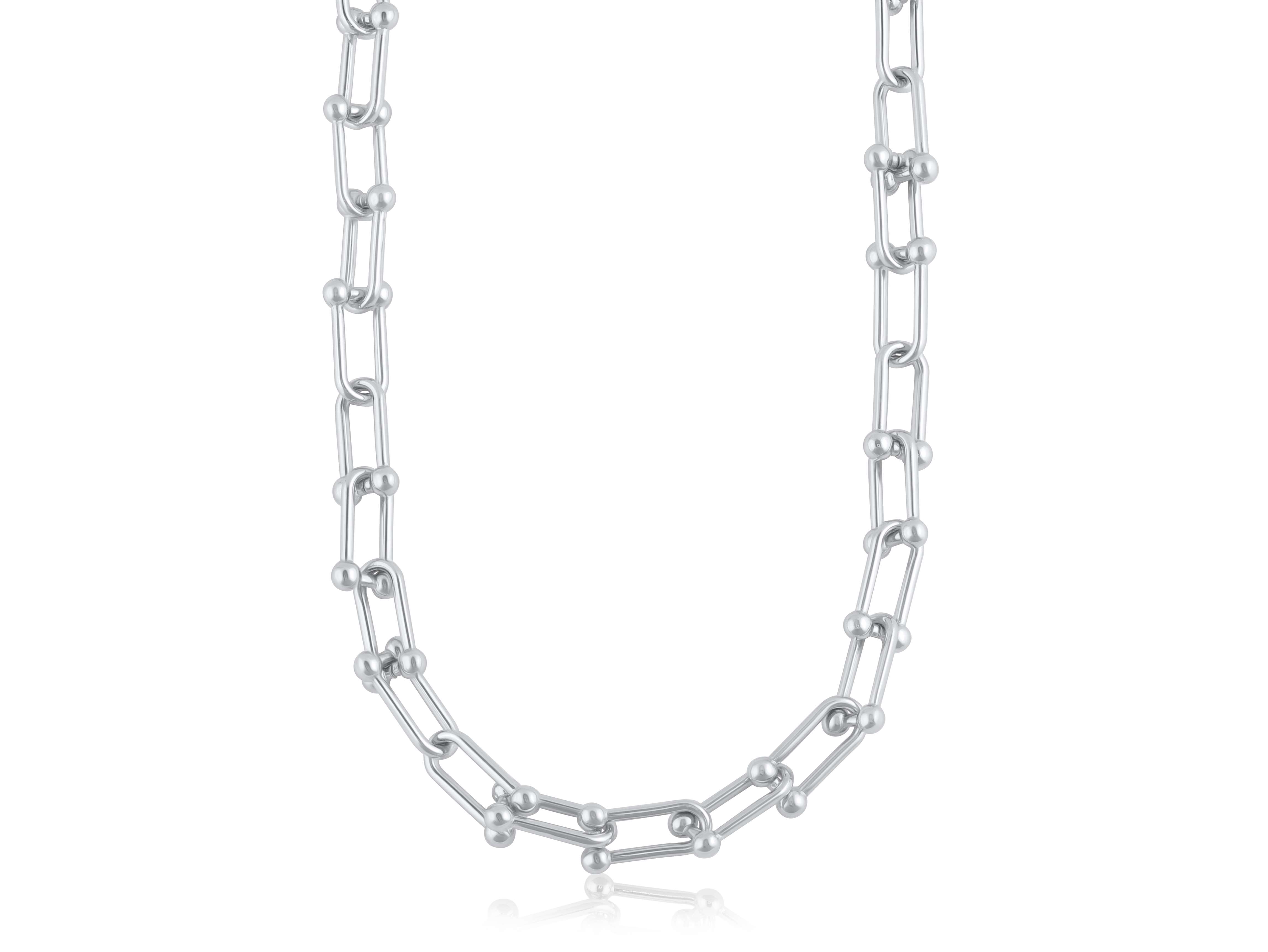 Picture of SILVER RENATA STATEMENT CHUNKY CHAIN NECKLACE