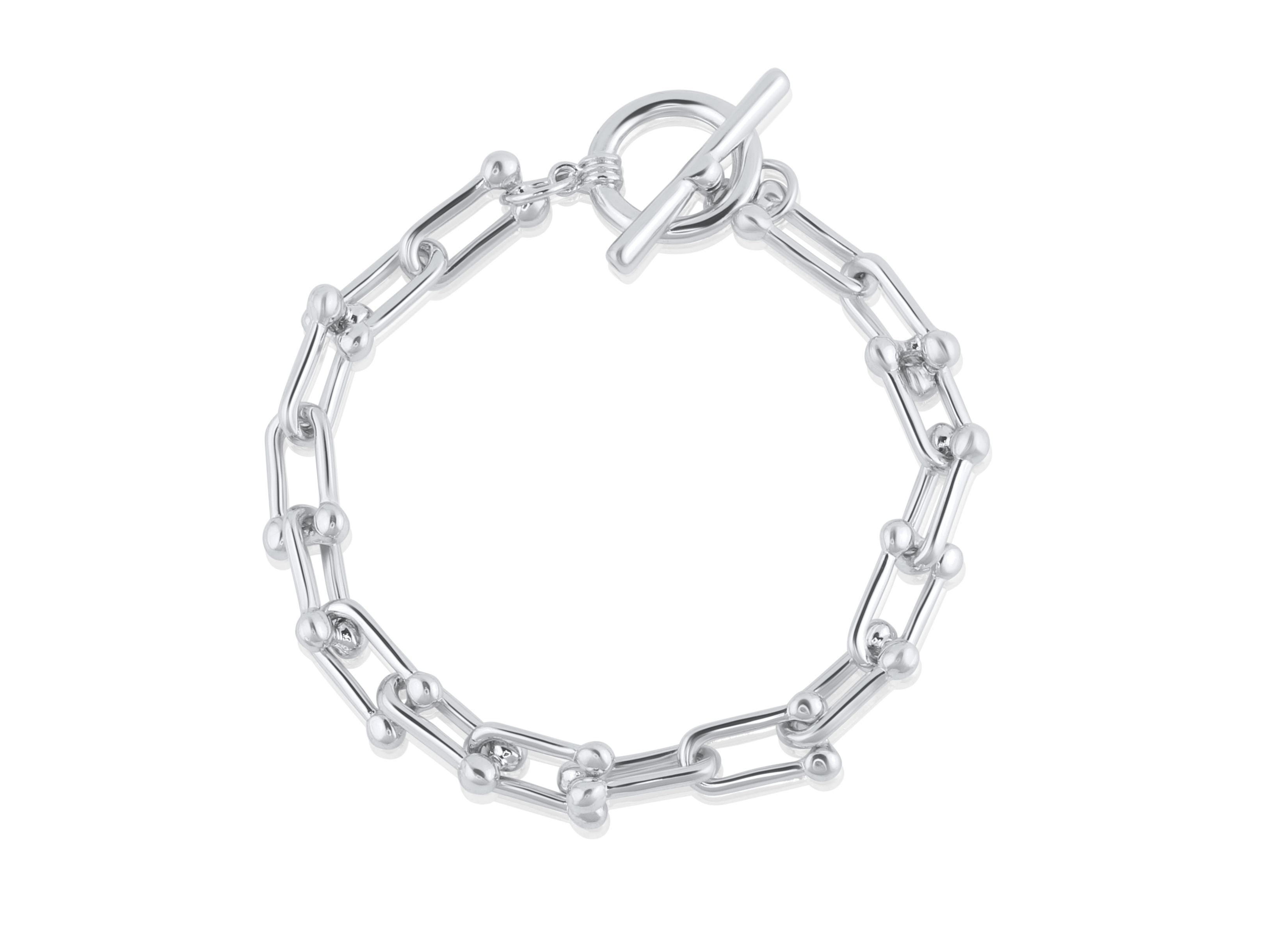 Picture of SILVER RENATA STATEMENT CHUNKY CHAIN BRACELET