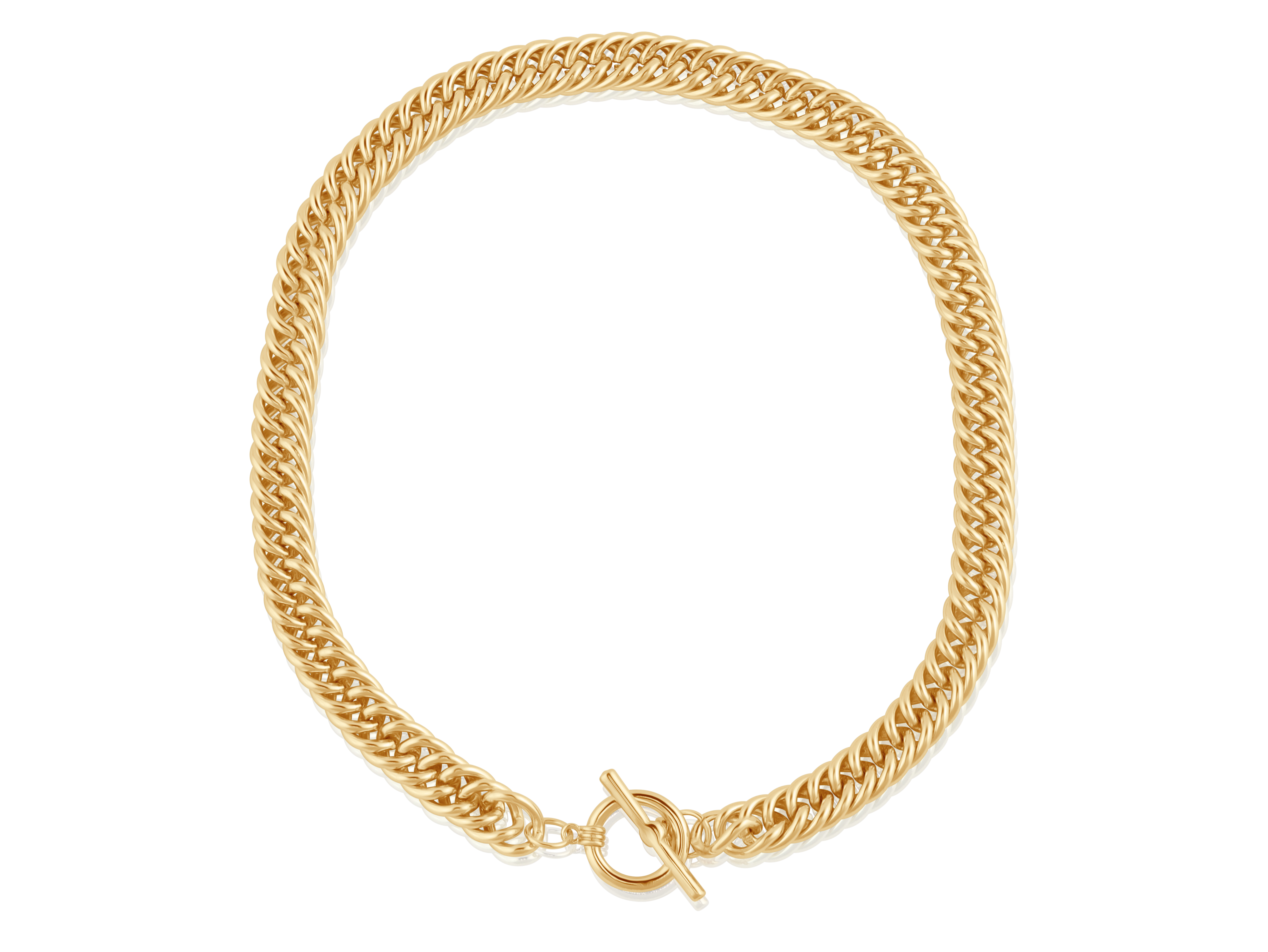 Picture of GOLD MOLLY CURB CHAIN STATEMENT TBAR NECKLACE