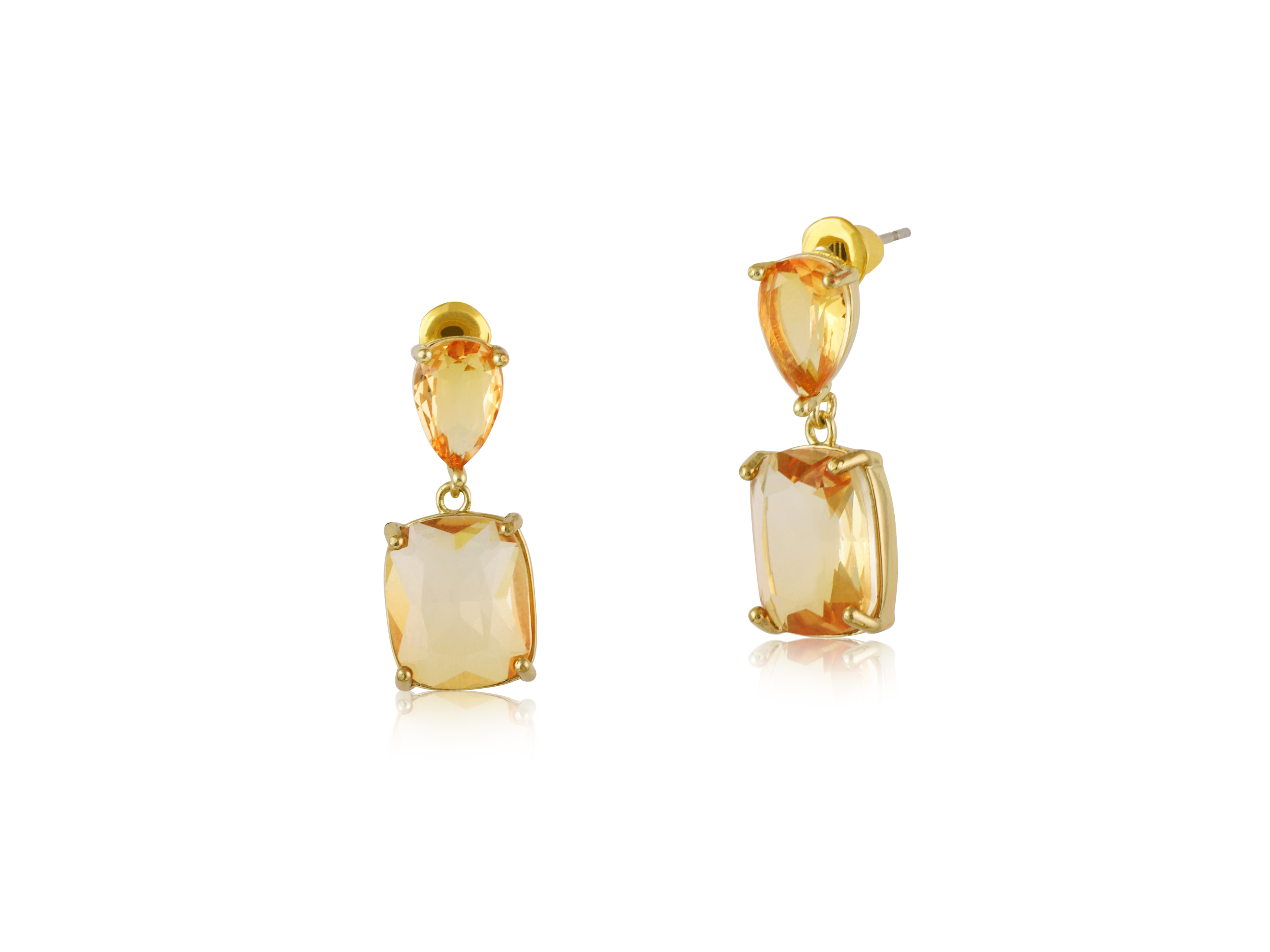 Picture of ORANGE LYDIA ALLURE TWO TONE CRYSTAL DEMI FINE EAR