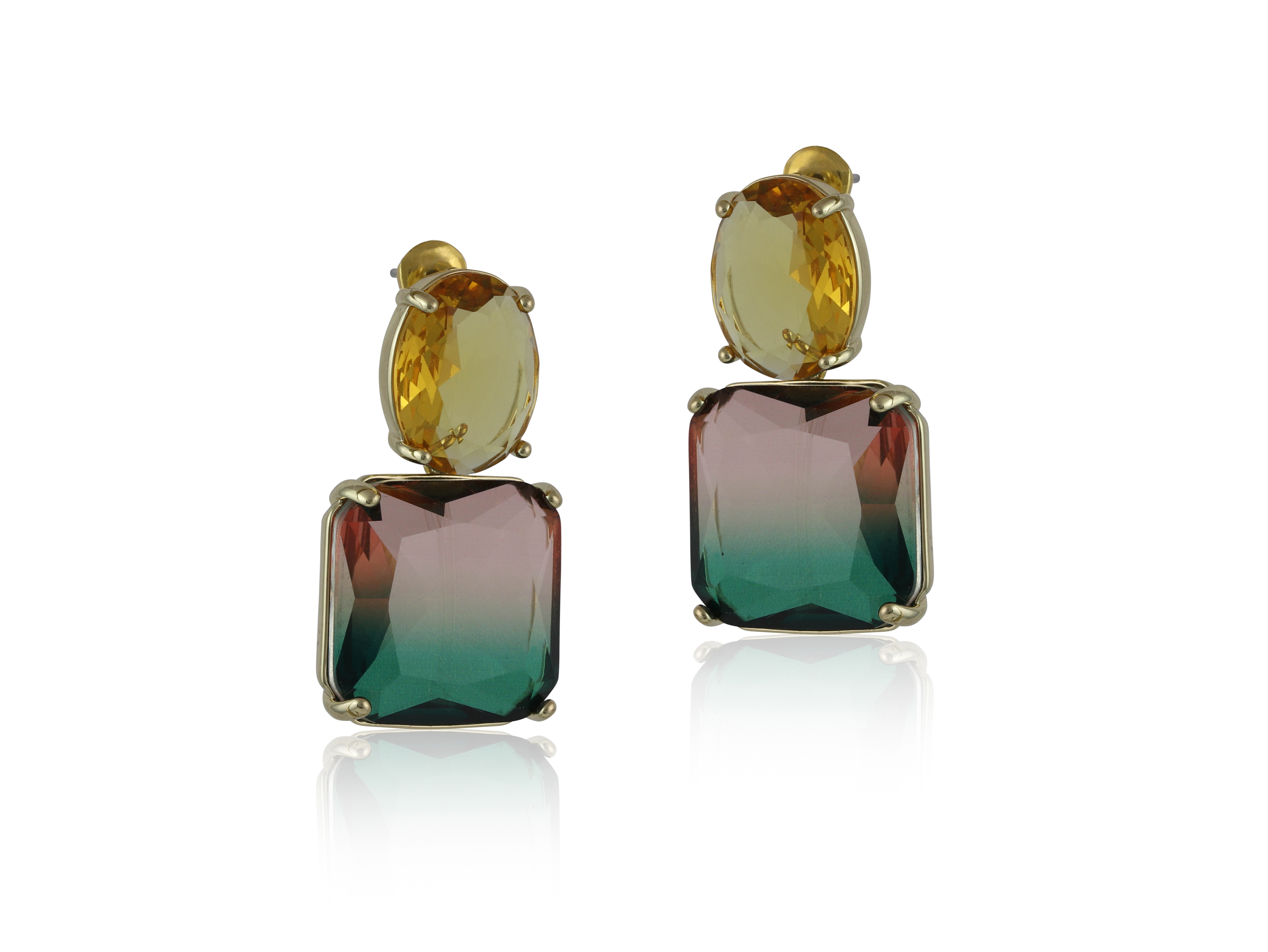 Picture of TOPAZ/PINK/EMERALD MARGARET ALLURE TWO TONE CRYSTA