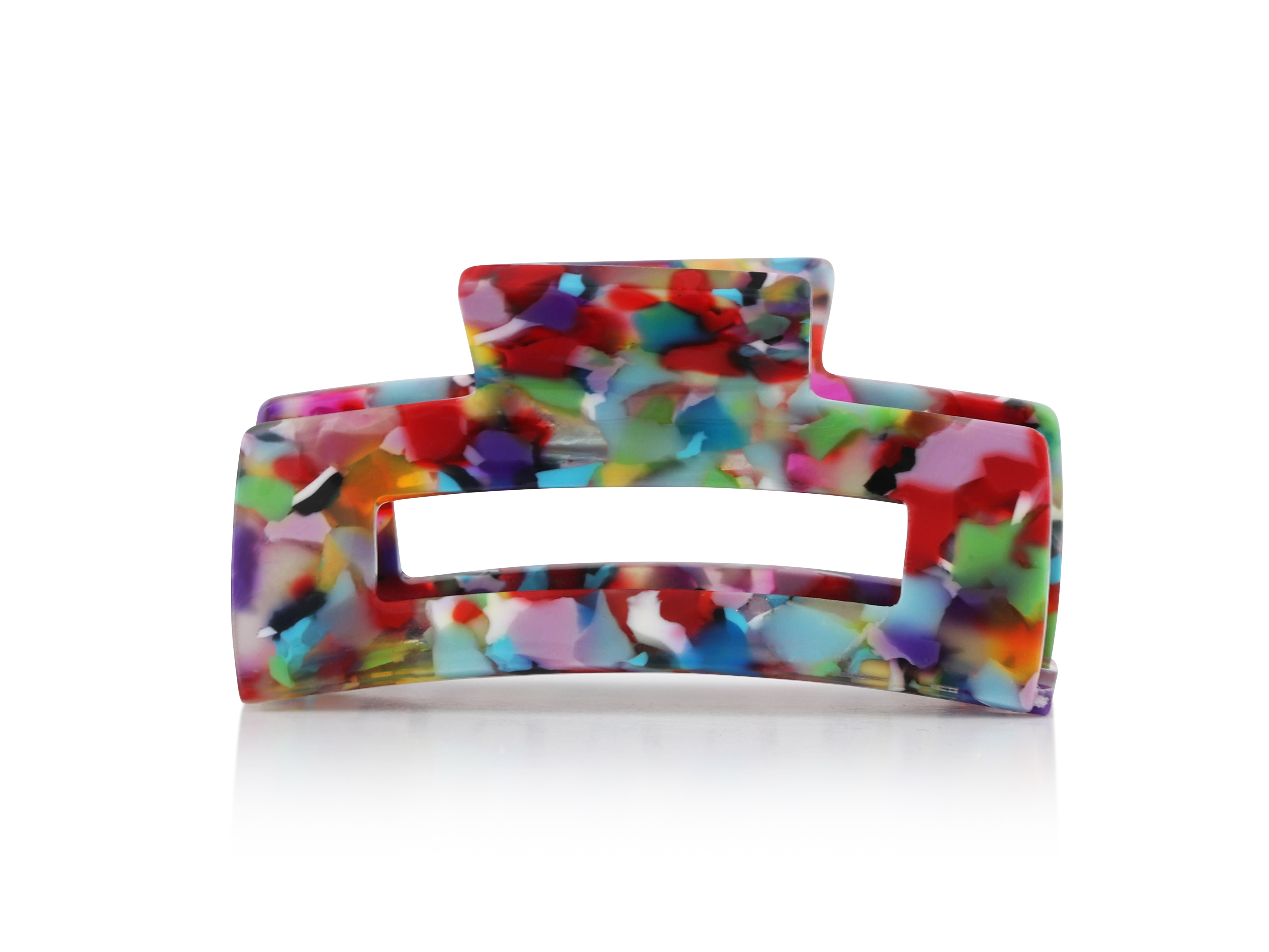 Picture of RED/ORANGE/LILAC SOPHIA BULLDOG HAIRCLIP