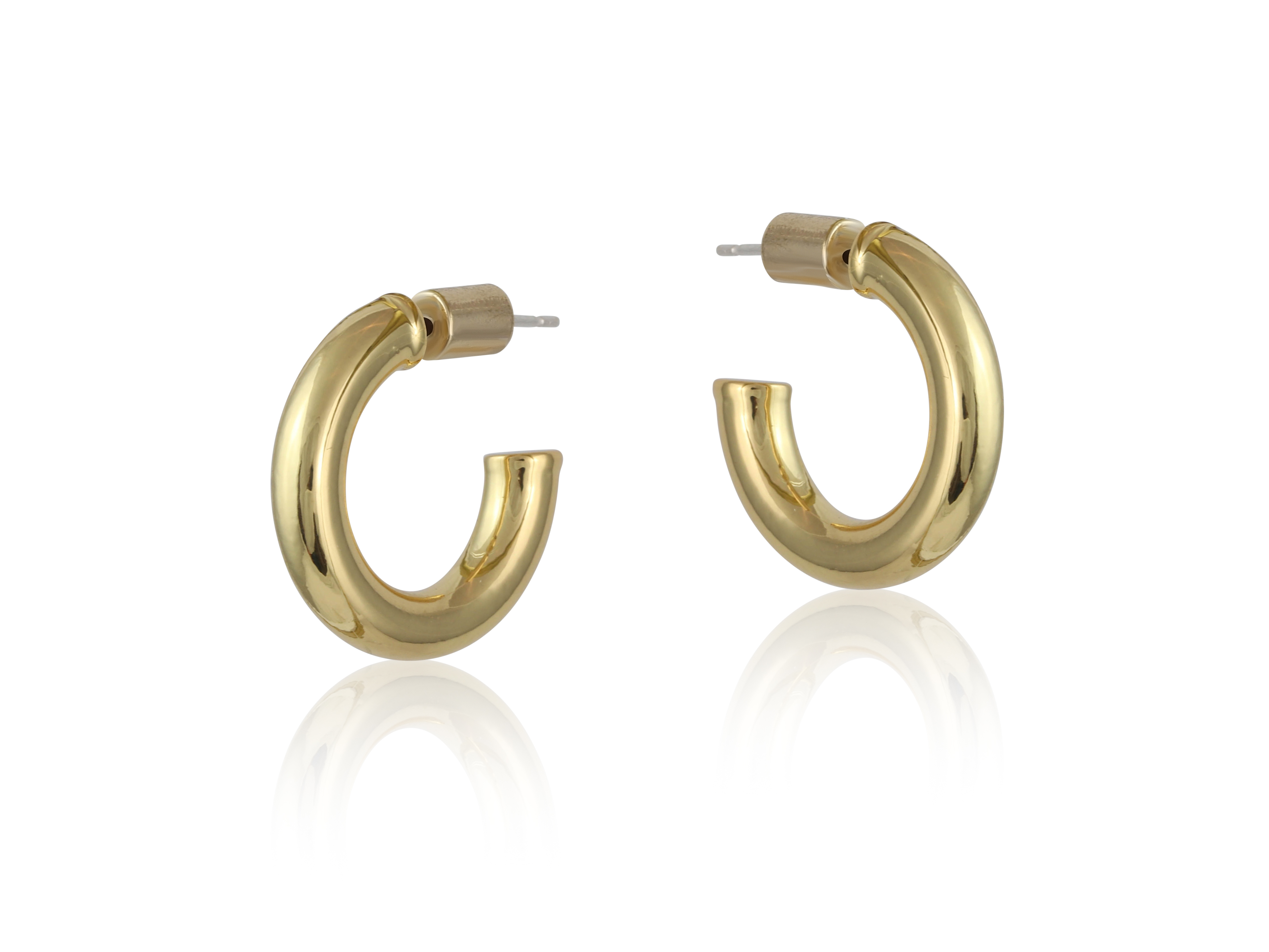 Picture of GOLD PAULA PLATED SIMPLE HOOP