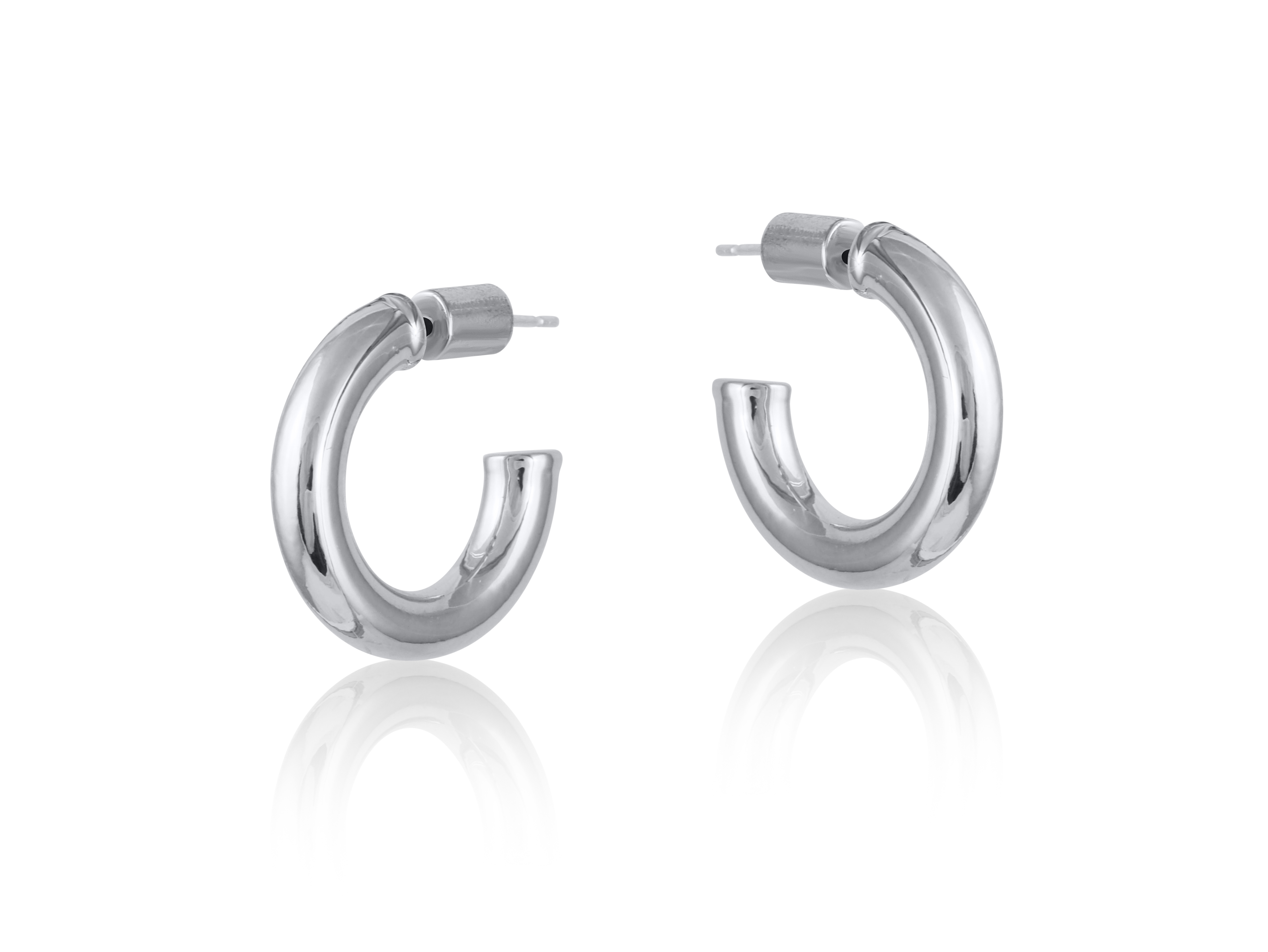 Picture of SILVER PAULA PLATED SIMPLE HOOP