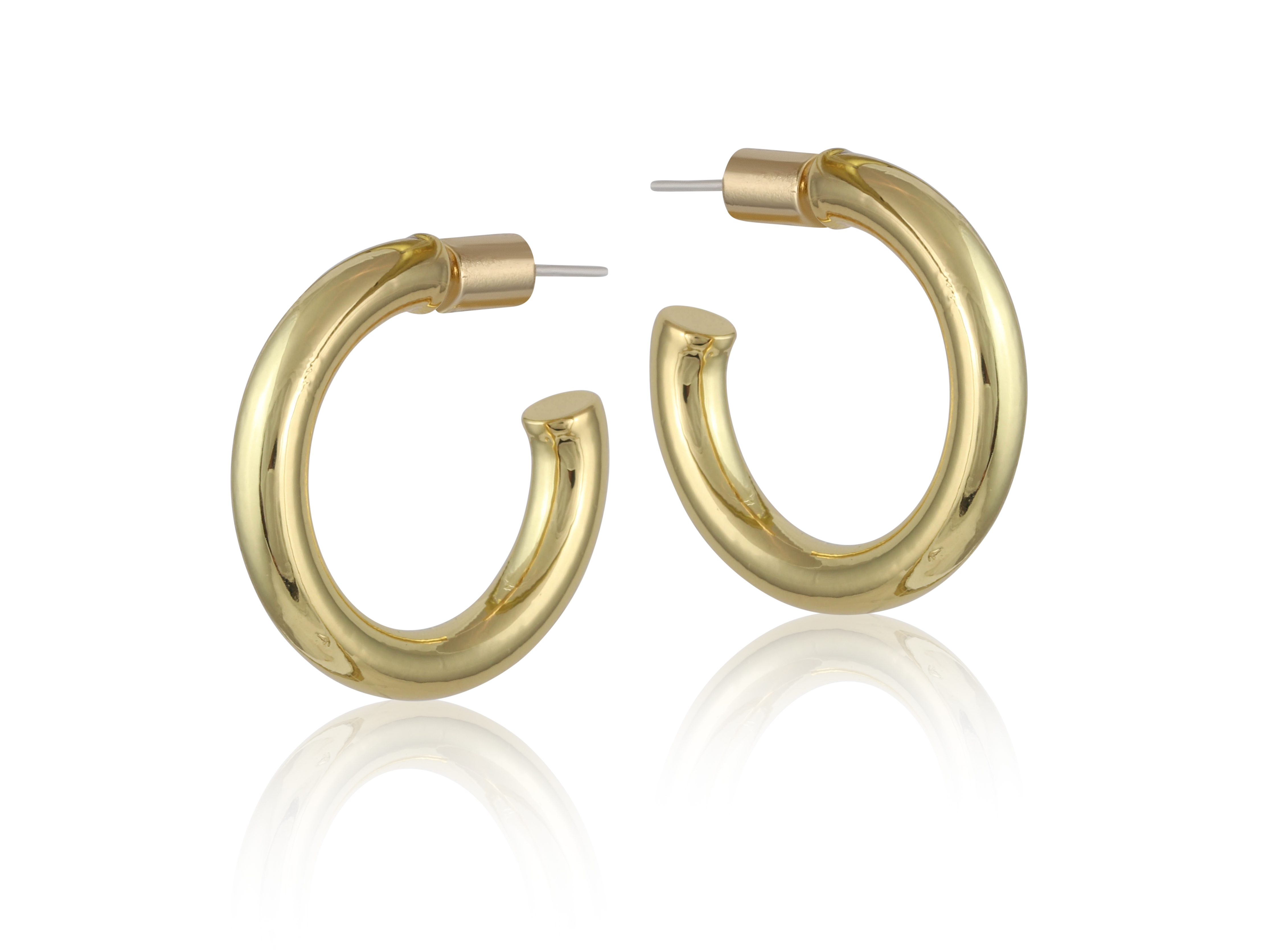 Picture of GOLD PAULA PLATED SIMPLE HOOP