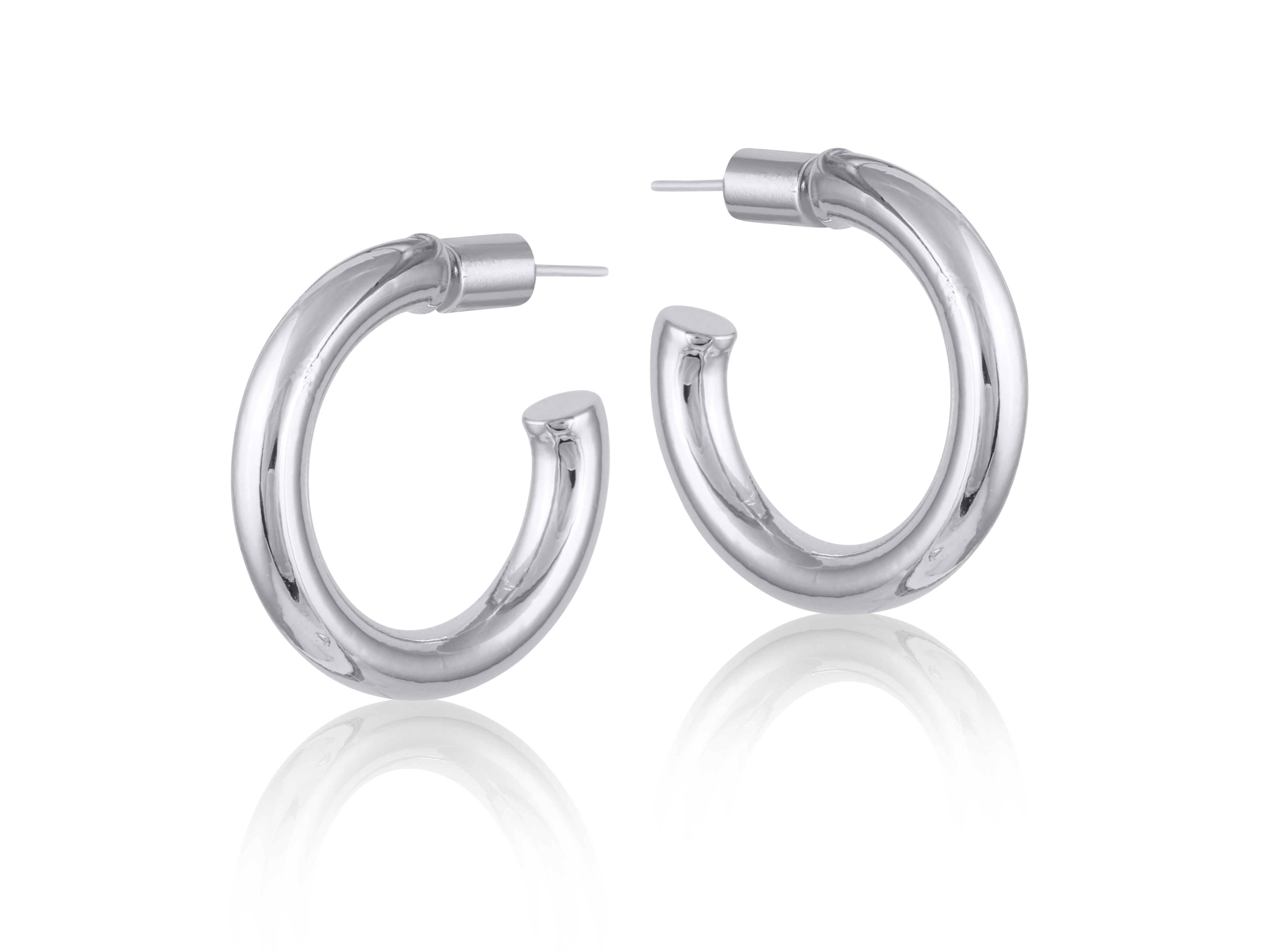 Picture of SILVER PAULA PLATED SIMPLE HOOP