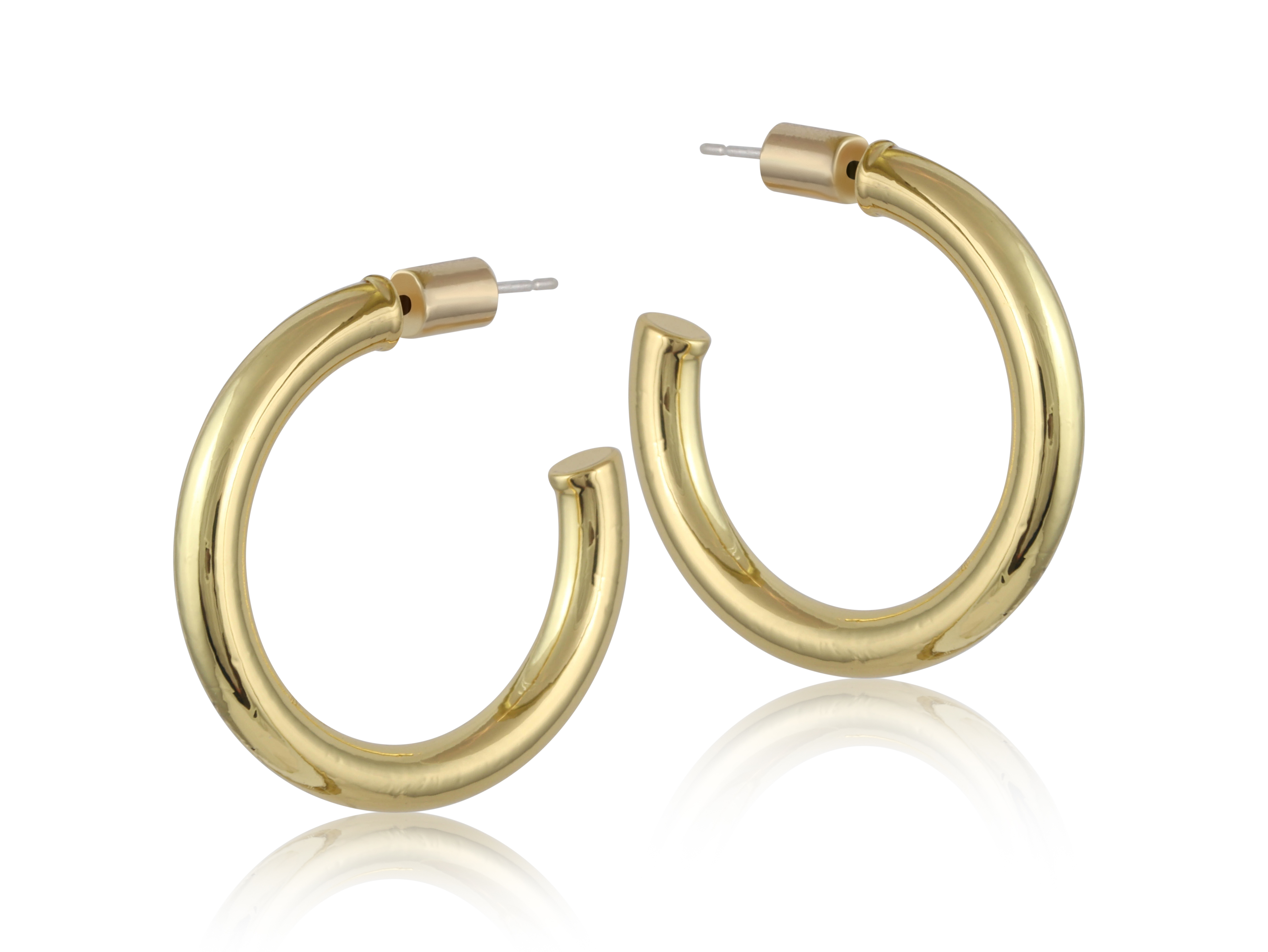 Picture of GOLD PAULA PLATED SIMPLE HOOP