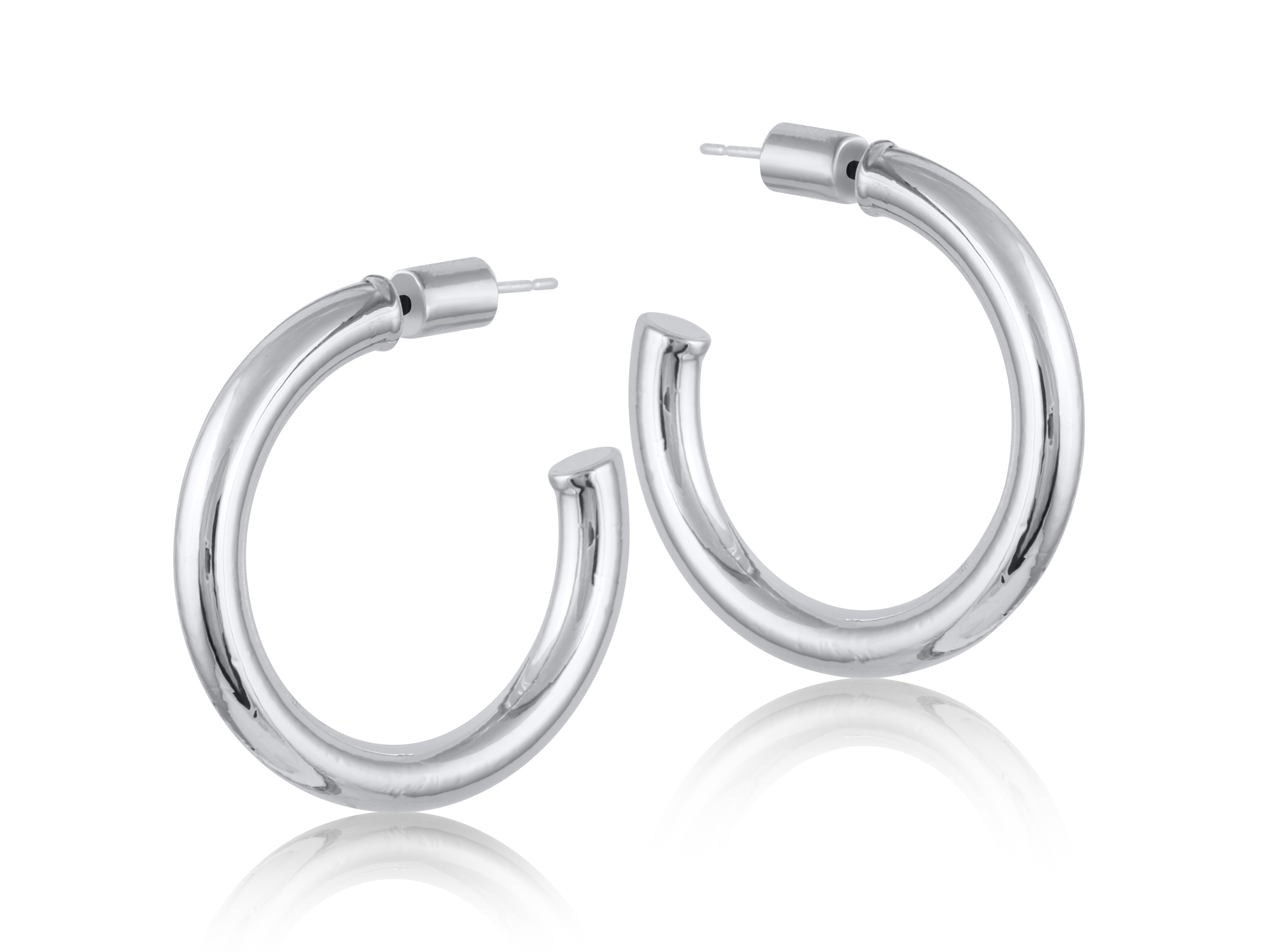 Picture of SILVER PAULA PLATED SIMPLE HOOP