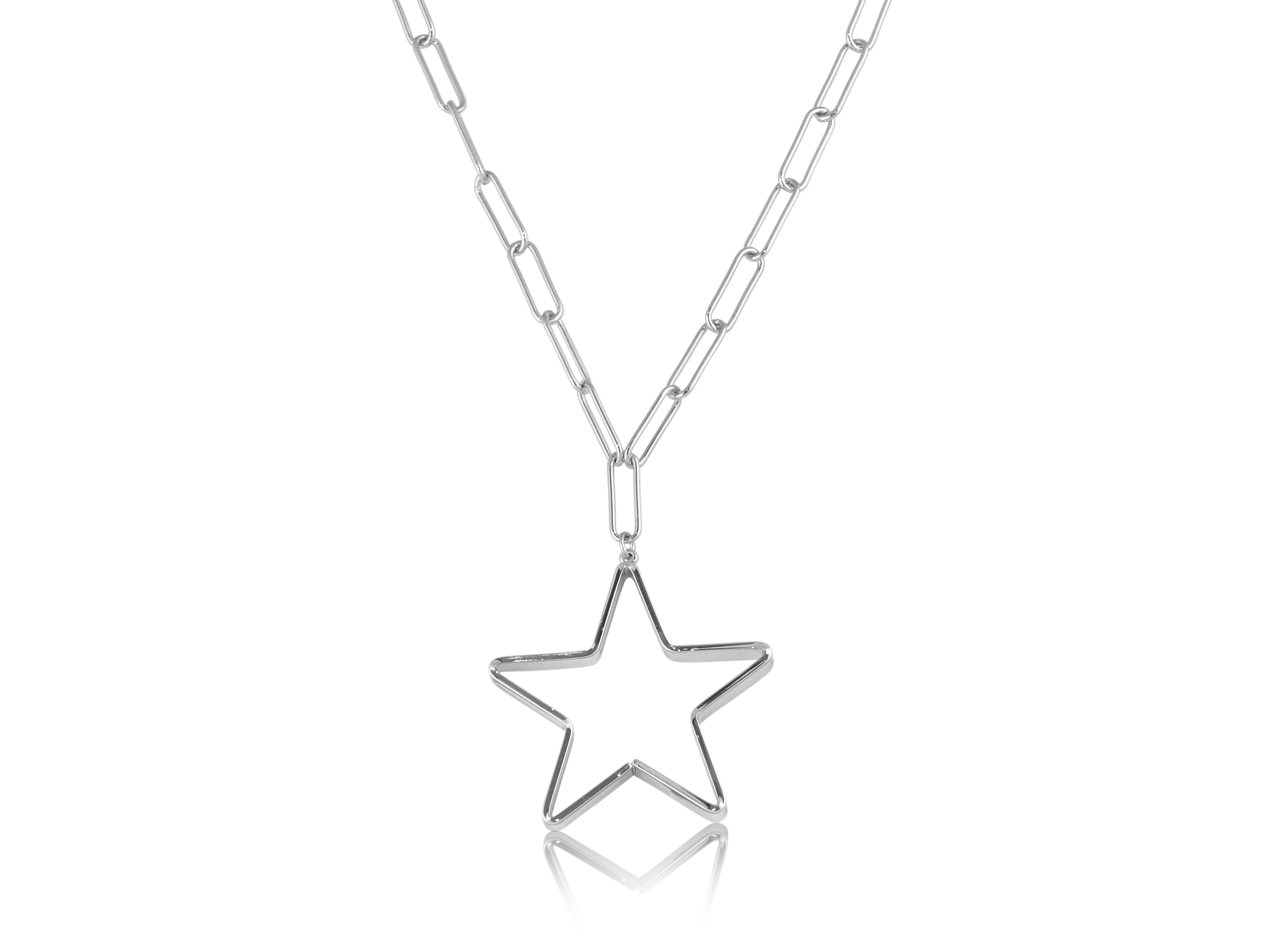 Picture of SILVER IVY STAR CHAIN NECKLACE