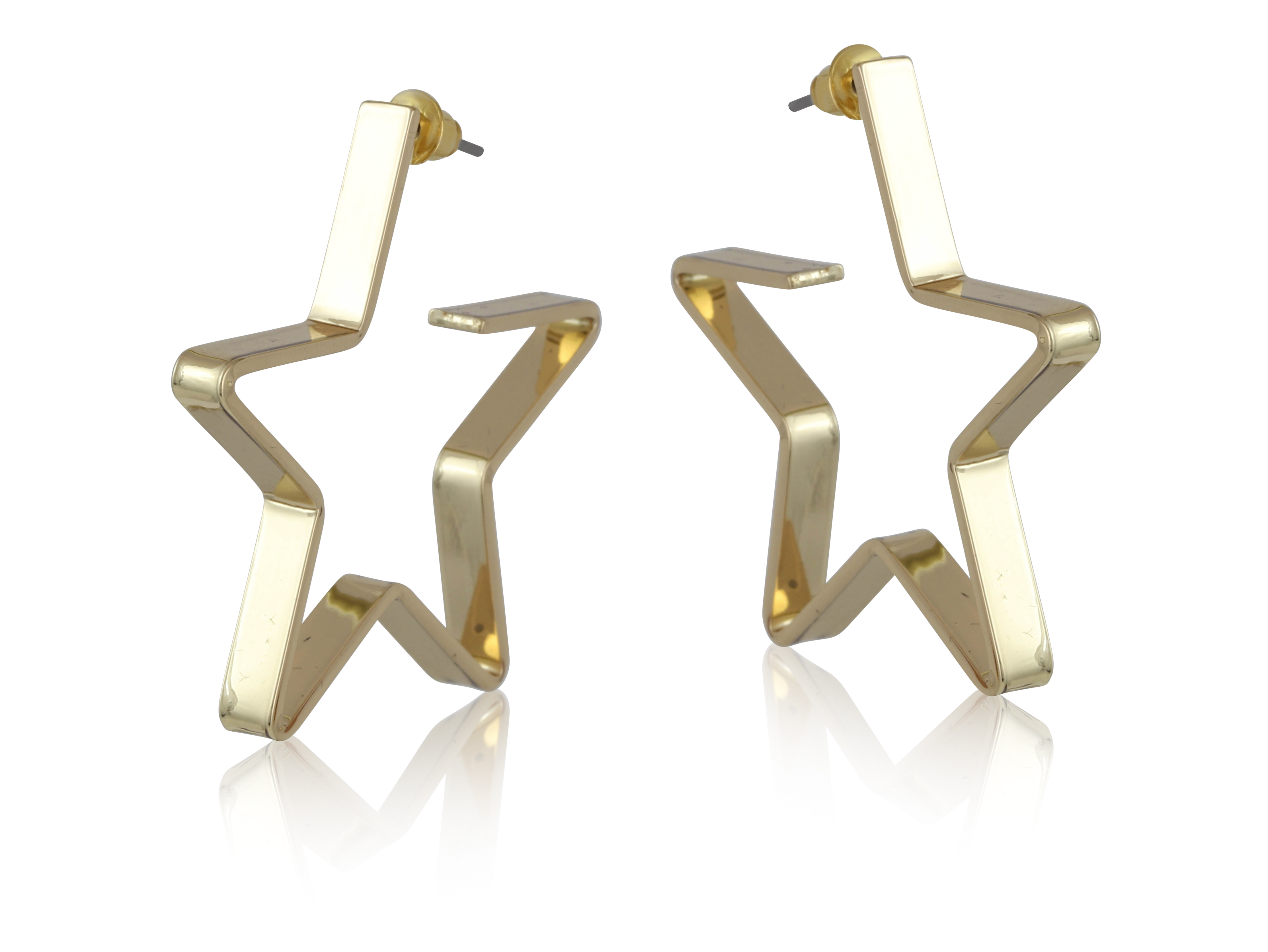 Picture of GOLD IVY OVERSIZED STAR EARRINGS
