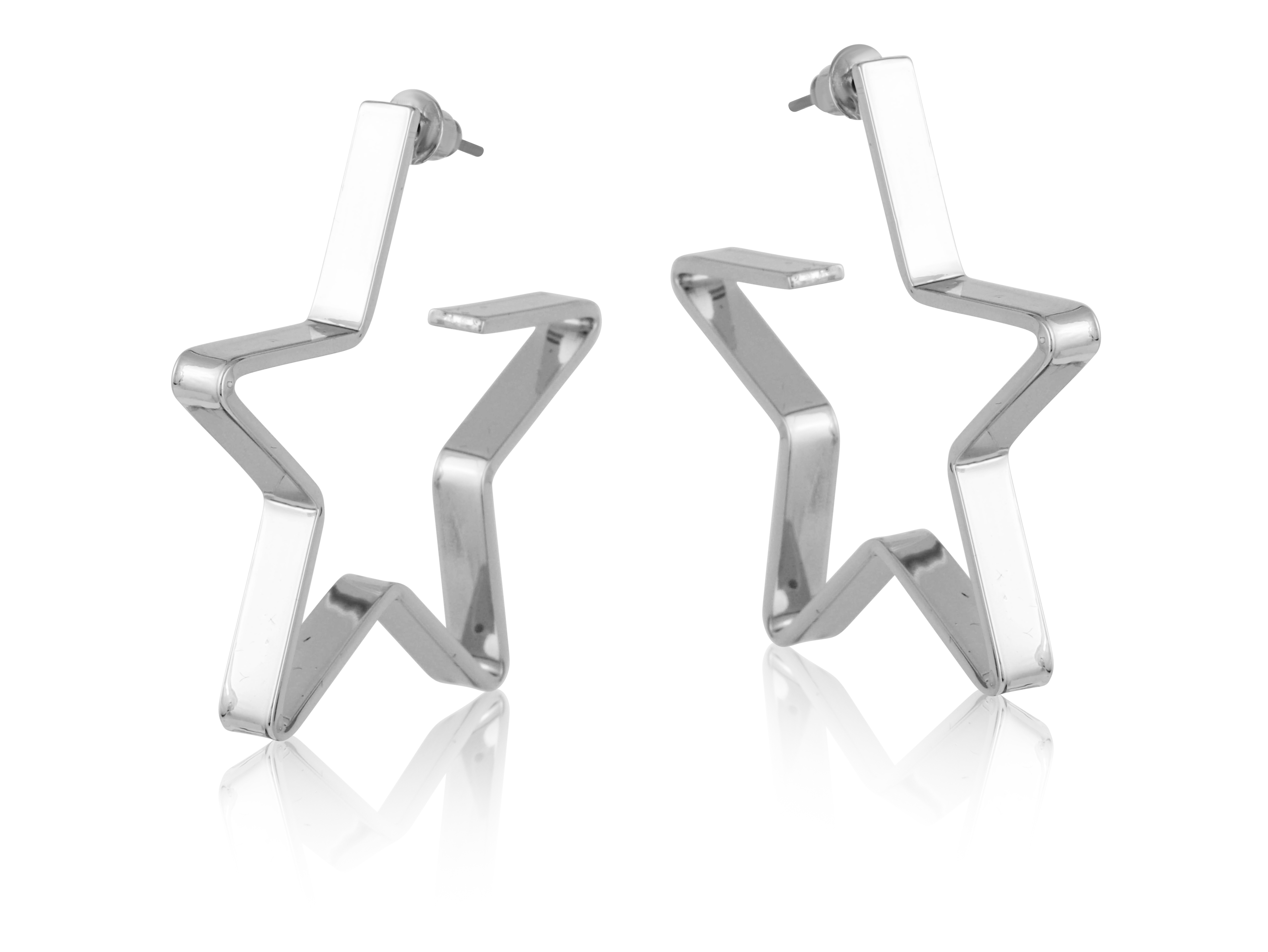 Picture of SILVER IVY OVERSIZED STAR EARRINGS