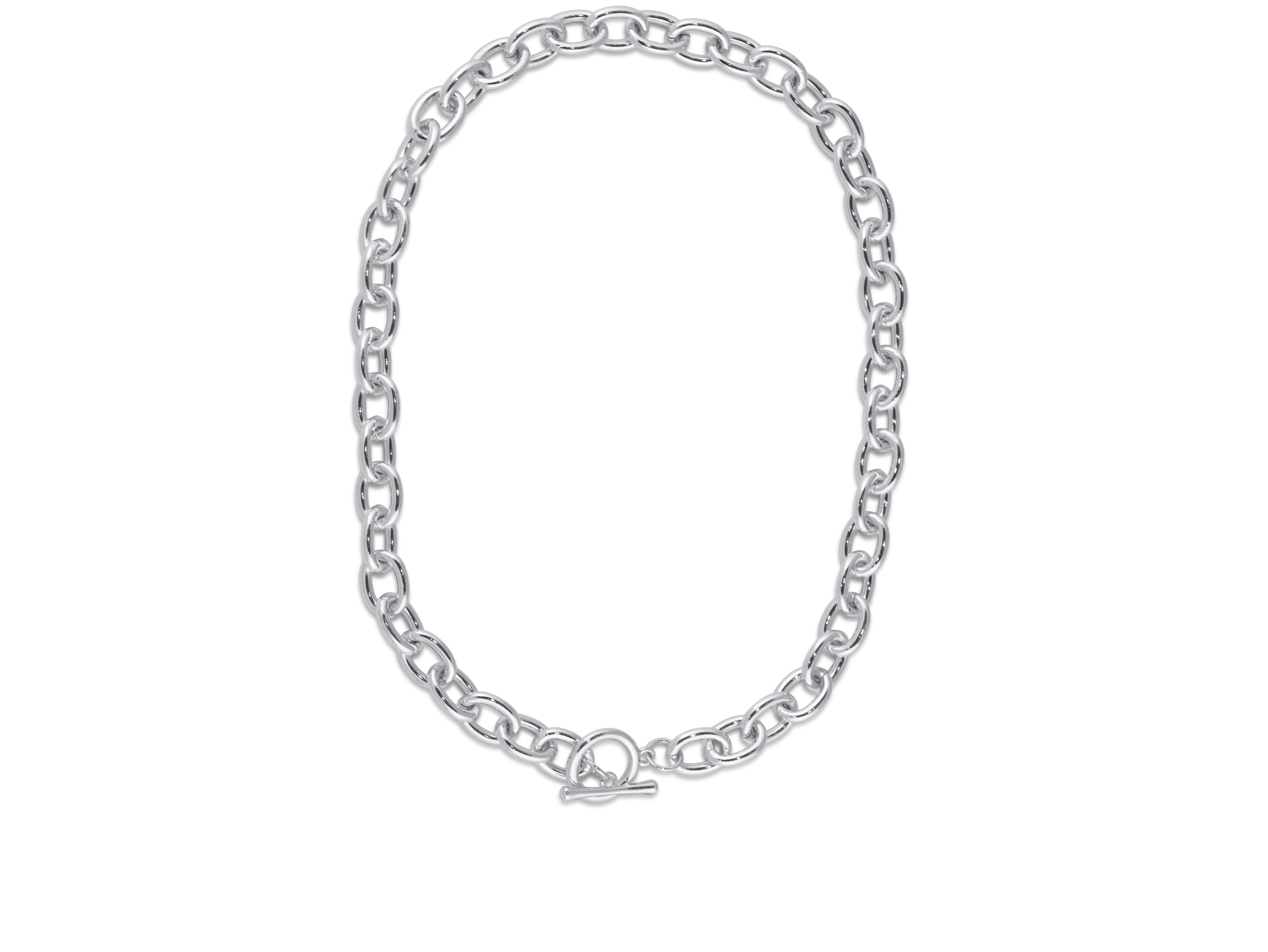 Picture of SILVER CATHERINE OVAL LINKS OVERSIZED CHAIN NECKLA