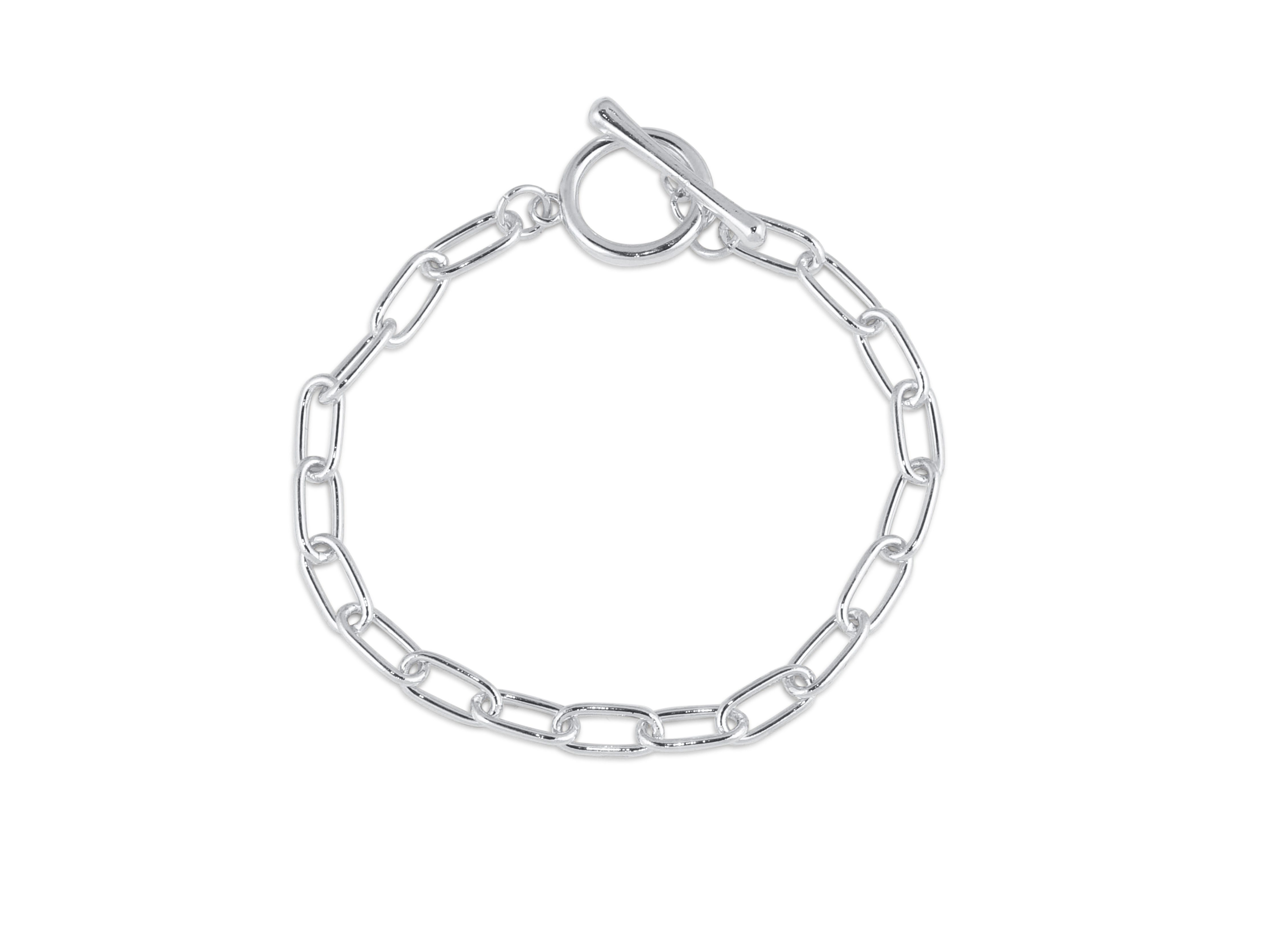 Picture of SILVER CATHERINE OVAL LINKS  CHAIN BRACELET