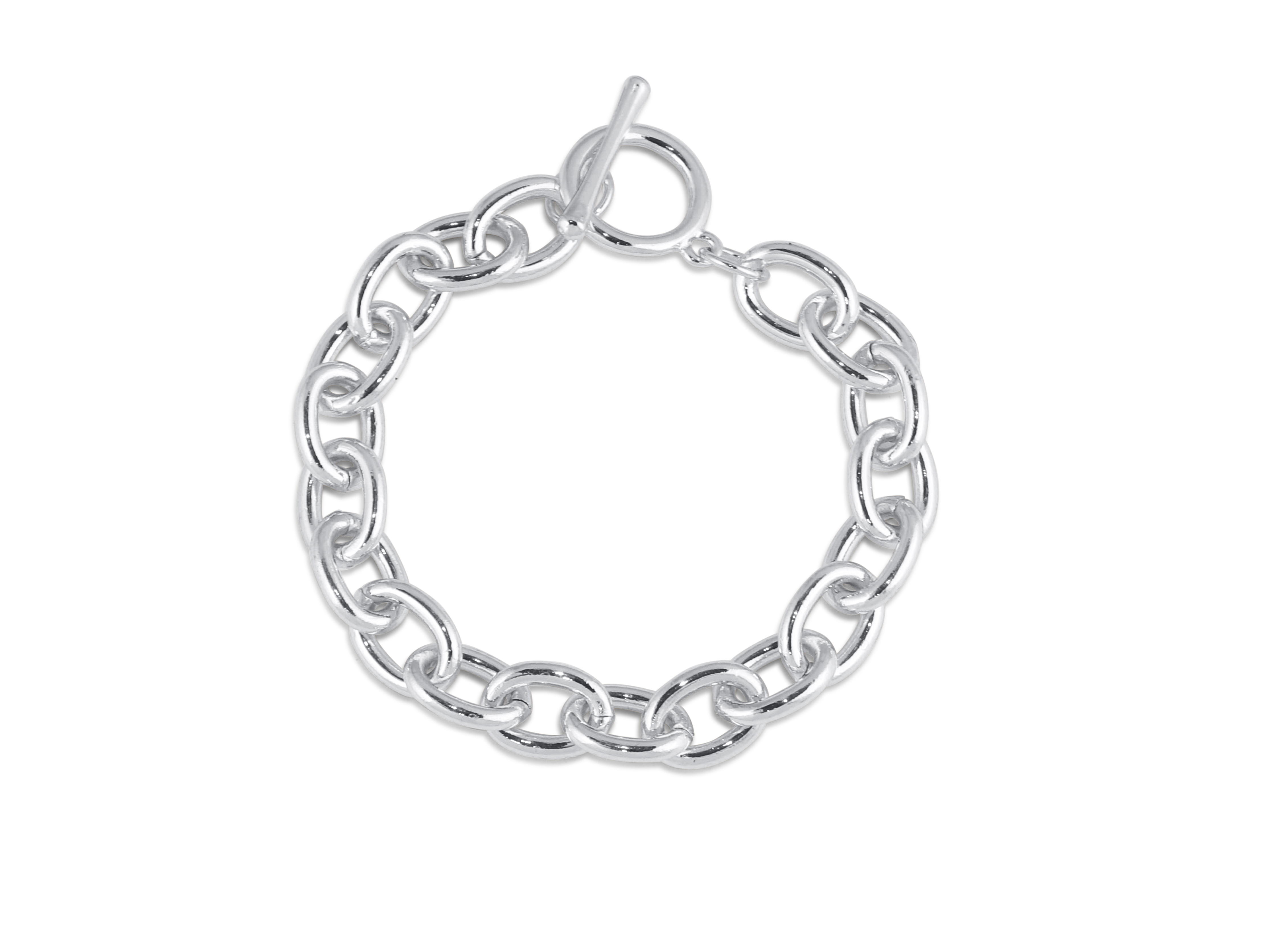 Picture of SILVER CATHERINE OVAL LINKS OVERSIZED CHAIN BRACEL