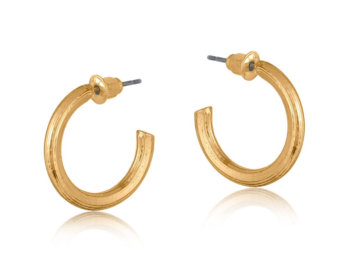 Picture of GOLD ANTHONIA HALO SMALL PLATED HOOP EARRINGS