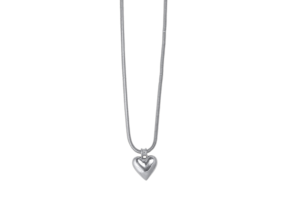 Picture of SILVER ATALANTA PUFF HEART NECKLACE
