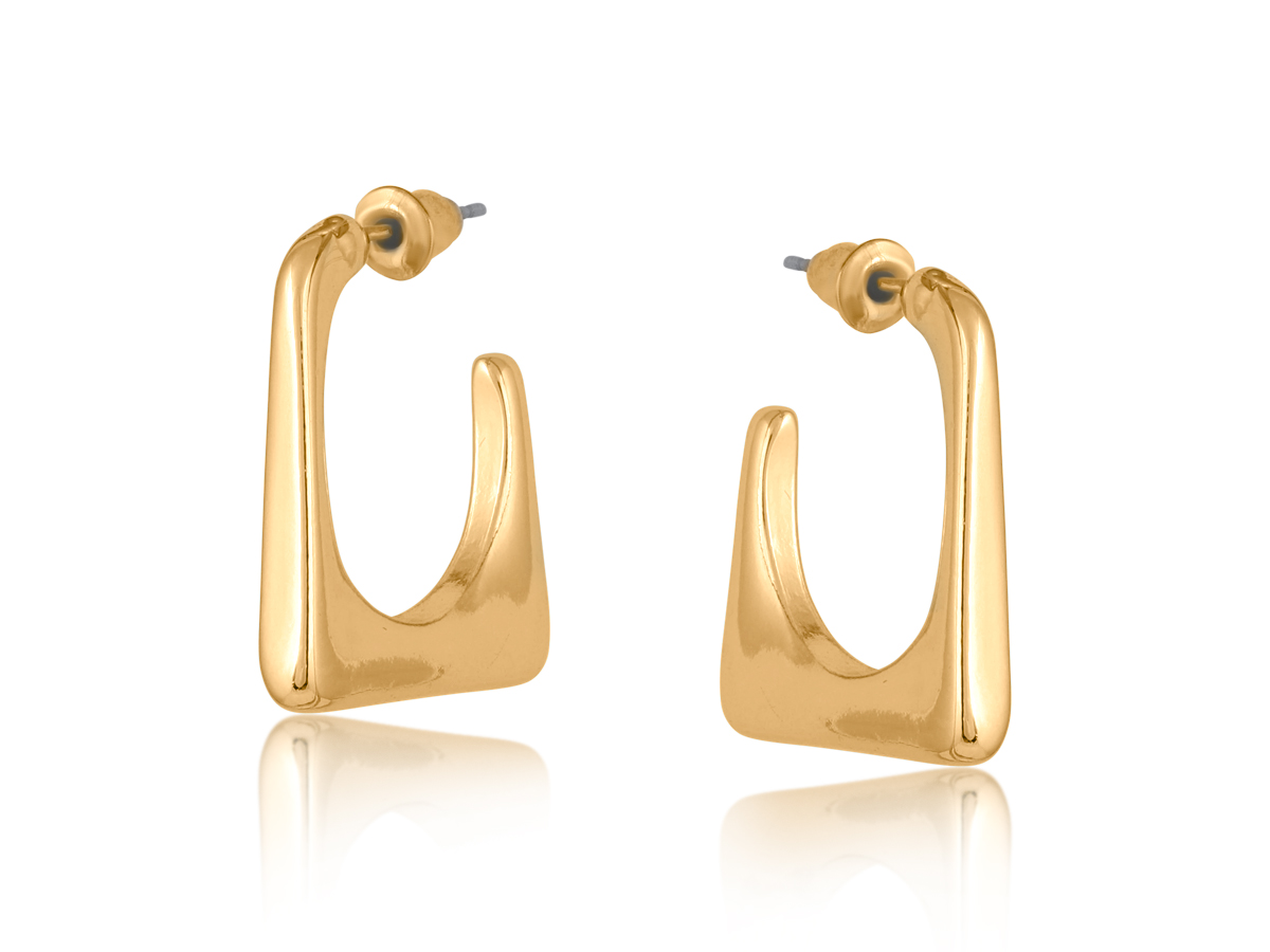 Picture of GOLD HORTENSE ORGANIC SHAPE EARRINGS