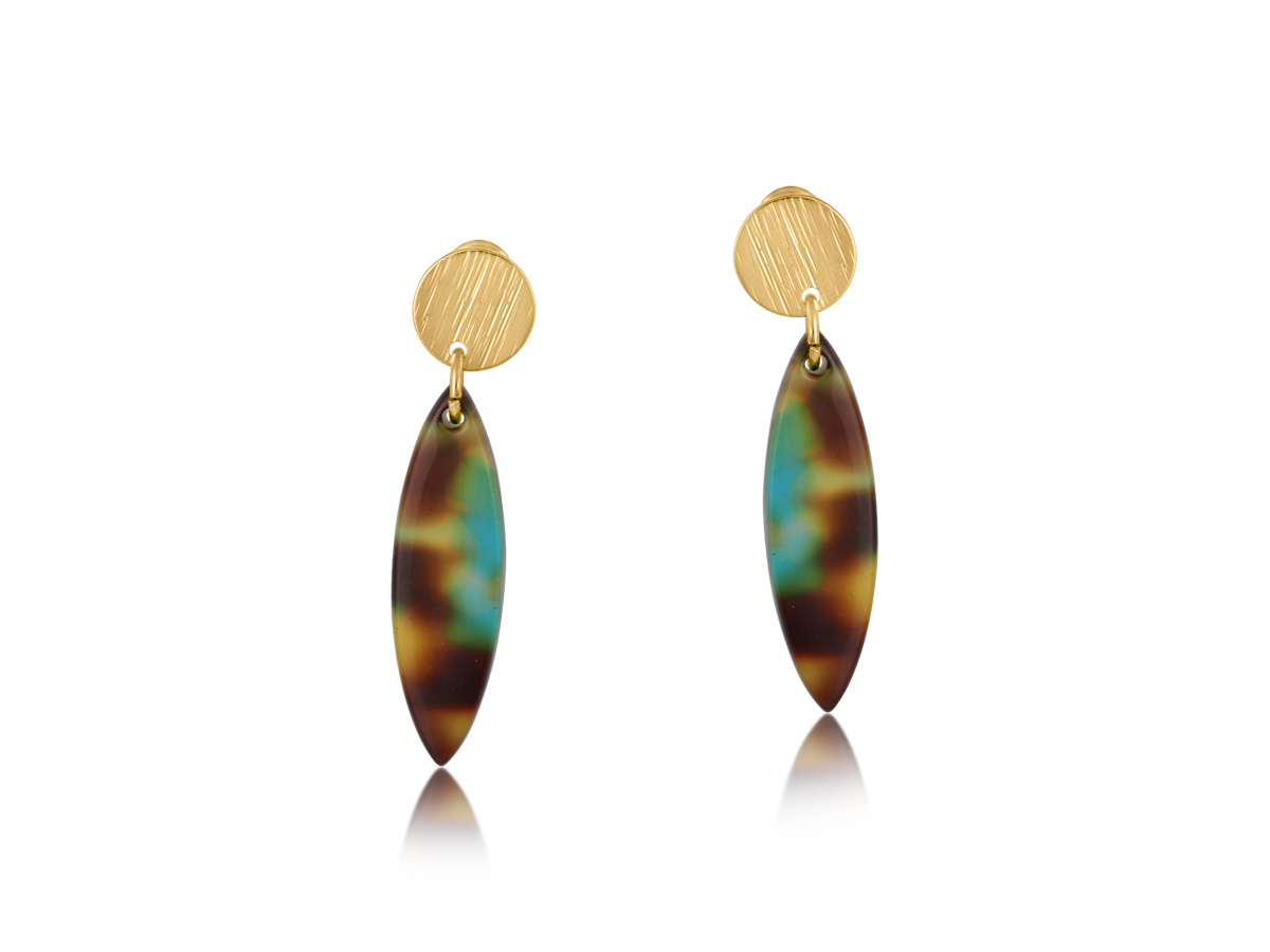 Picture of BLUE/YELLOW/BROWN SOPHIA SMALL METAL AND RESIN DAN