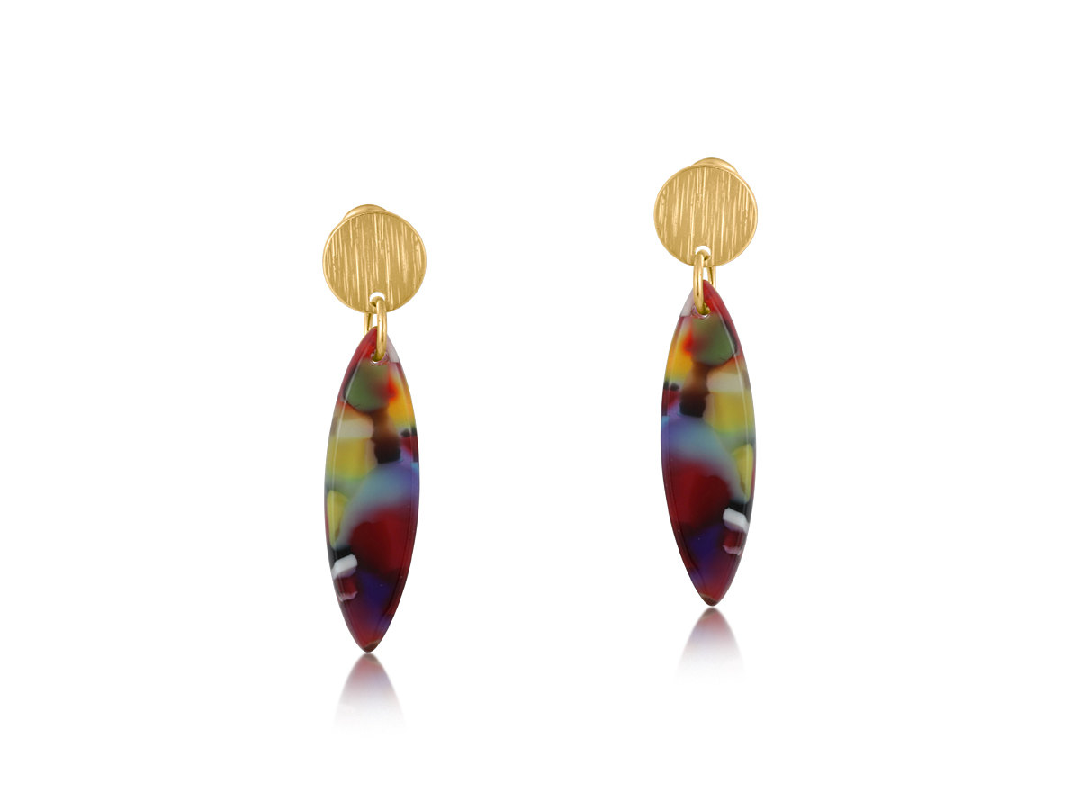 Picture of RED/ORANGE/LILAC SOPHIA SMALL METAL AND RESIN DANG