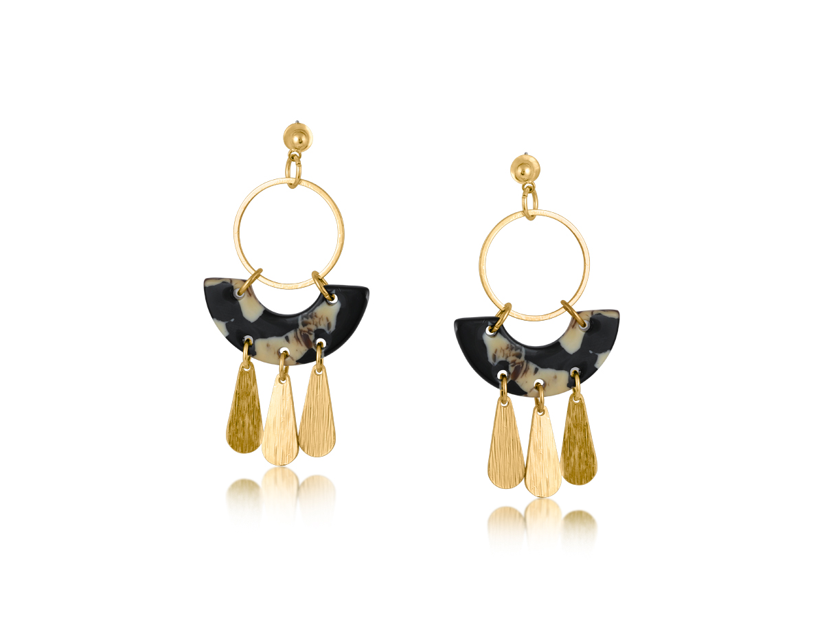 Picture of BEIGE/BROWN/BLACK SOPHIA STATEMENT GEO METAL AND R