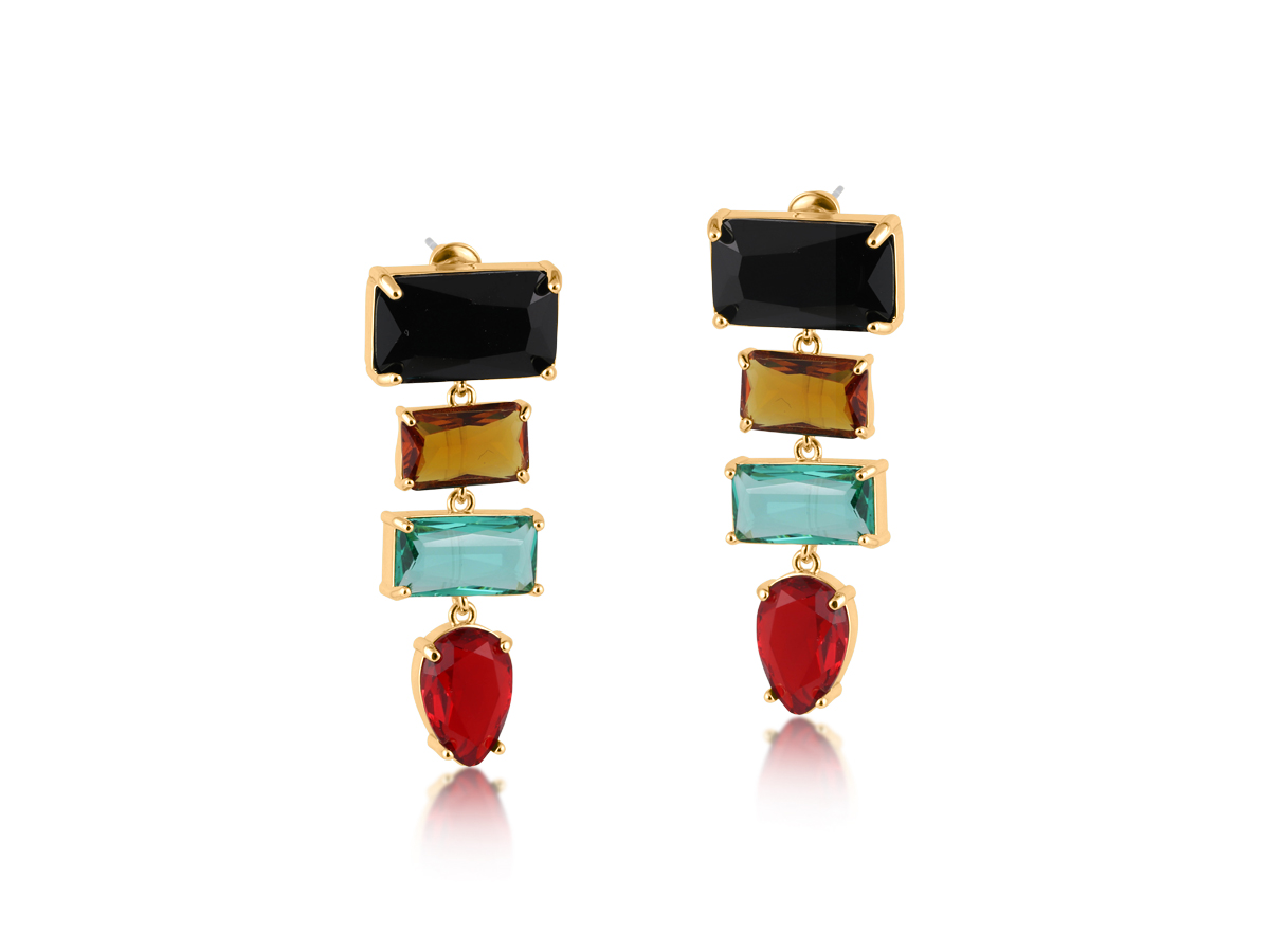 Picture of BLACK GREEN RED VALENTINA DEMI FINE STATEMENT GLAS