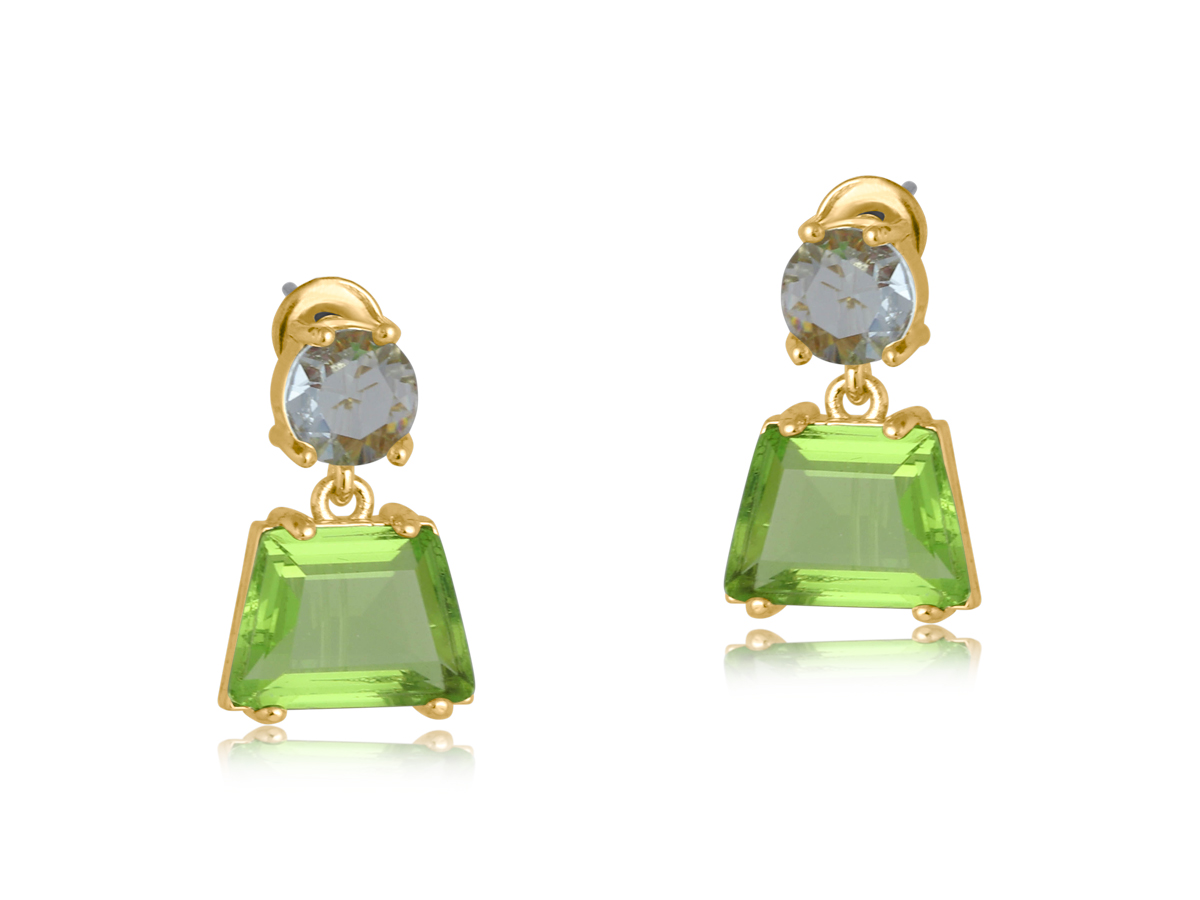 Picture of LILAC GREEN VALENTINA DEMI FINE TINY GLASS DROP EA