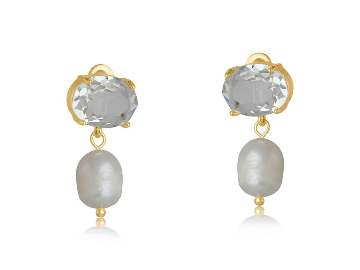 Picture of CRYSTAL  VALENTINA DEMI FINE GLASS OVAL STONE AND