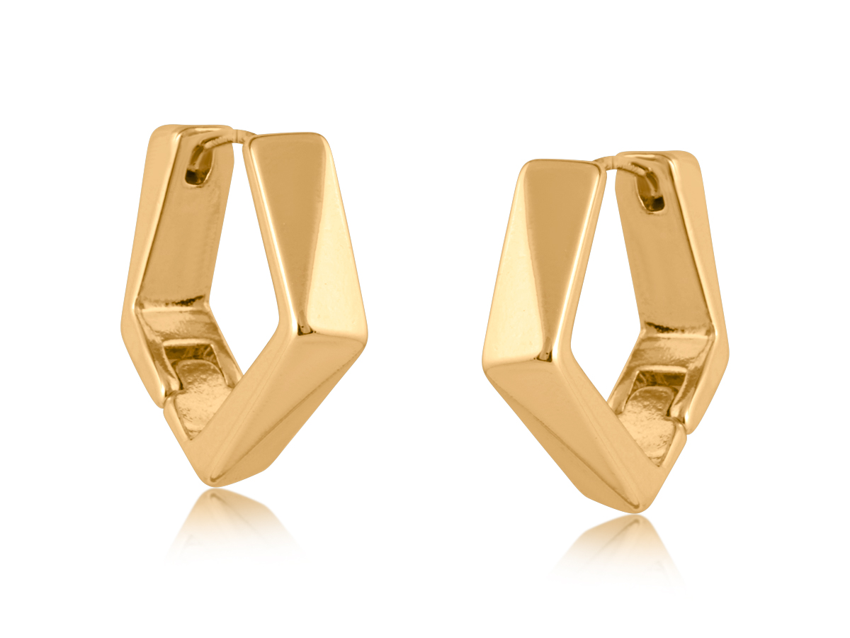 Picture of GOLD  CATNISS HEXAGON SHAPE EARRINGS